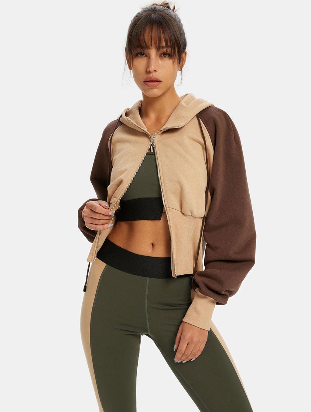 cropped drawstring jacket