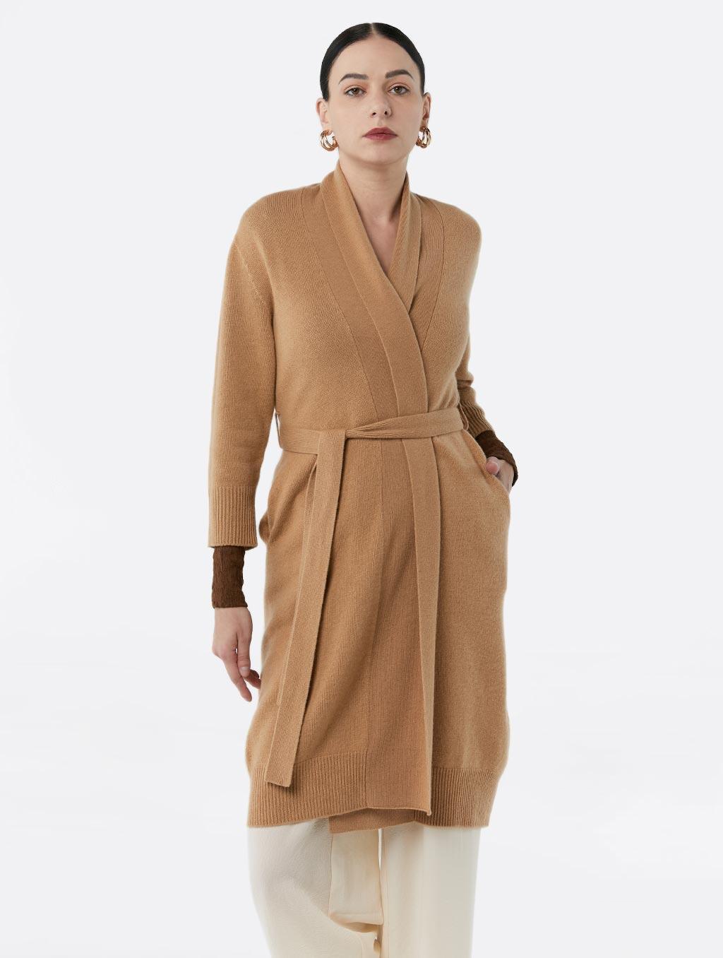 Lattelier Wool Robe Long Cardigan in 