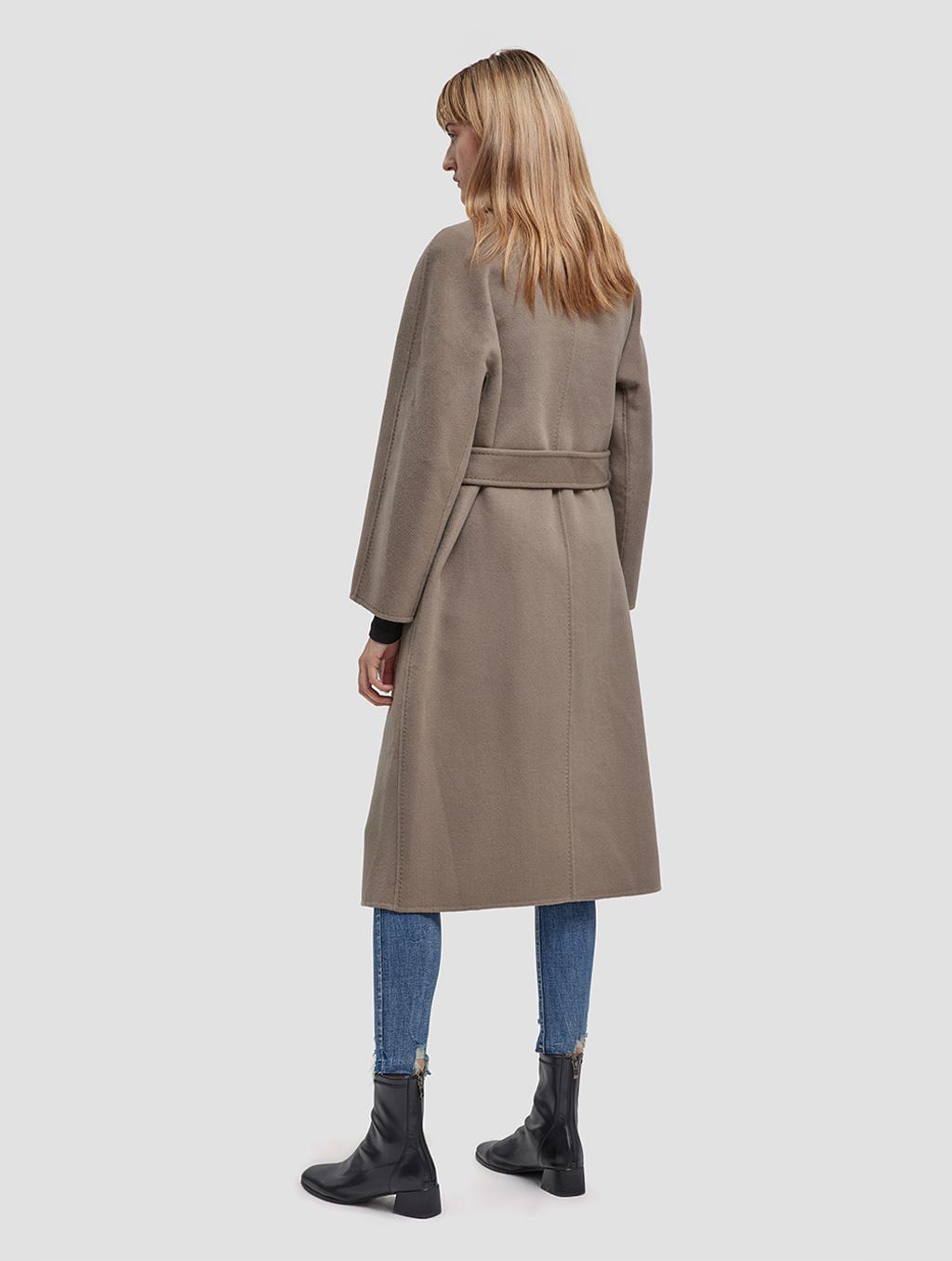 taupe wool coat