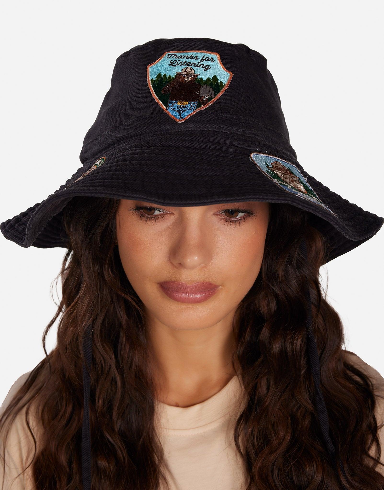Lauren moshi Black Cap with Star and Smile Design Global Stars Black Trucker Hat – Star Line by Chance The Rapper main image 3
