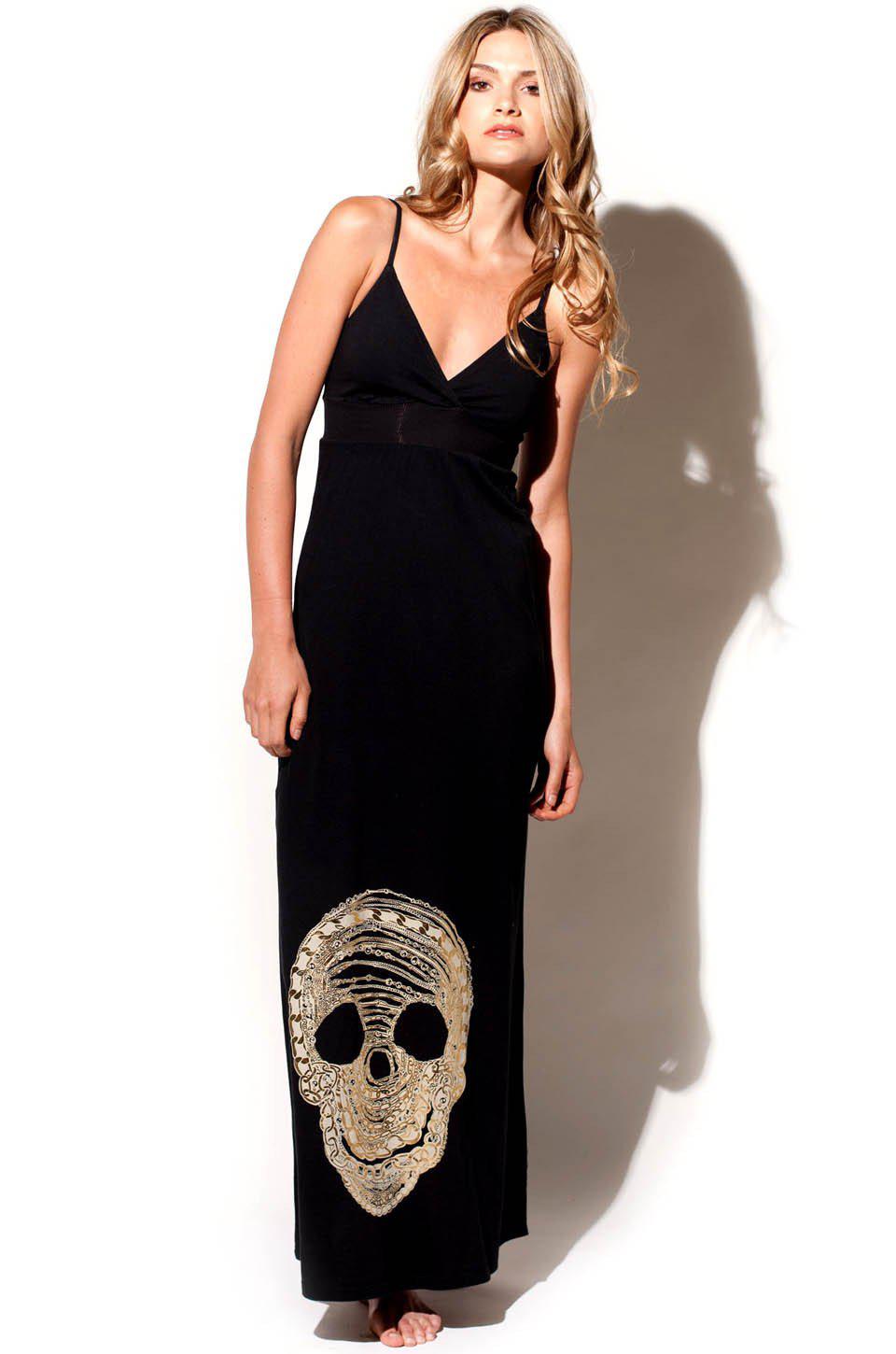 skull dress maxi