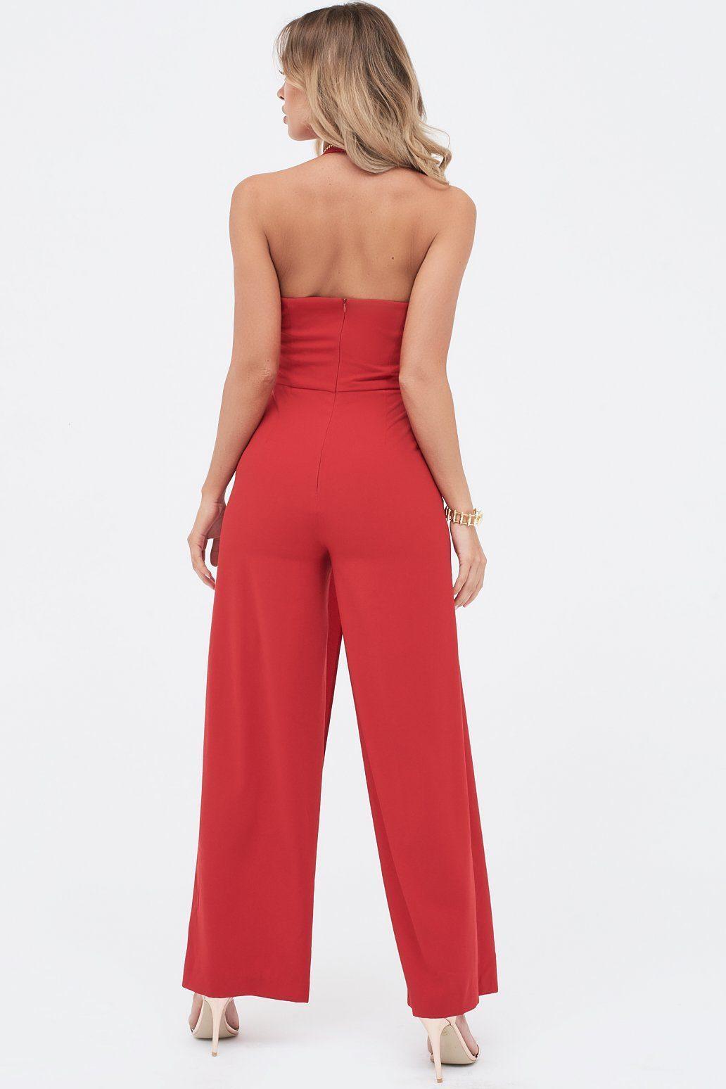 lavish alice red jumpsuit