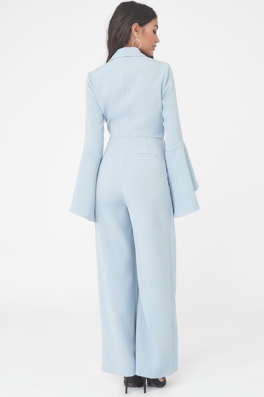 womens white tuxedo jumpsuit
