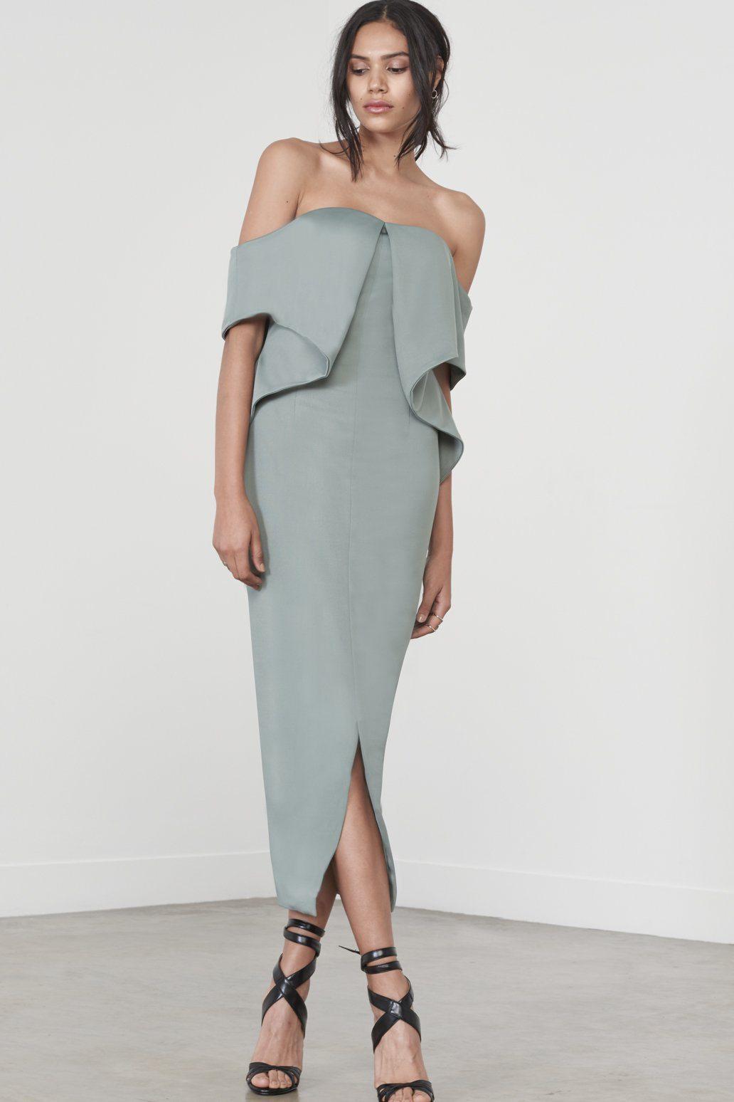 lavish alice origami folded bandeau jumpsuit in sage