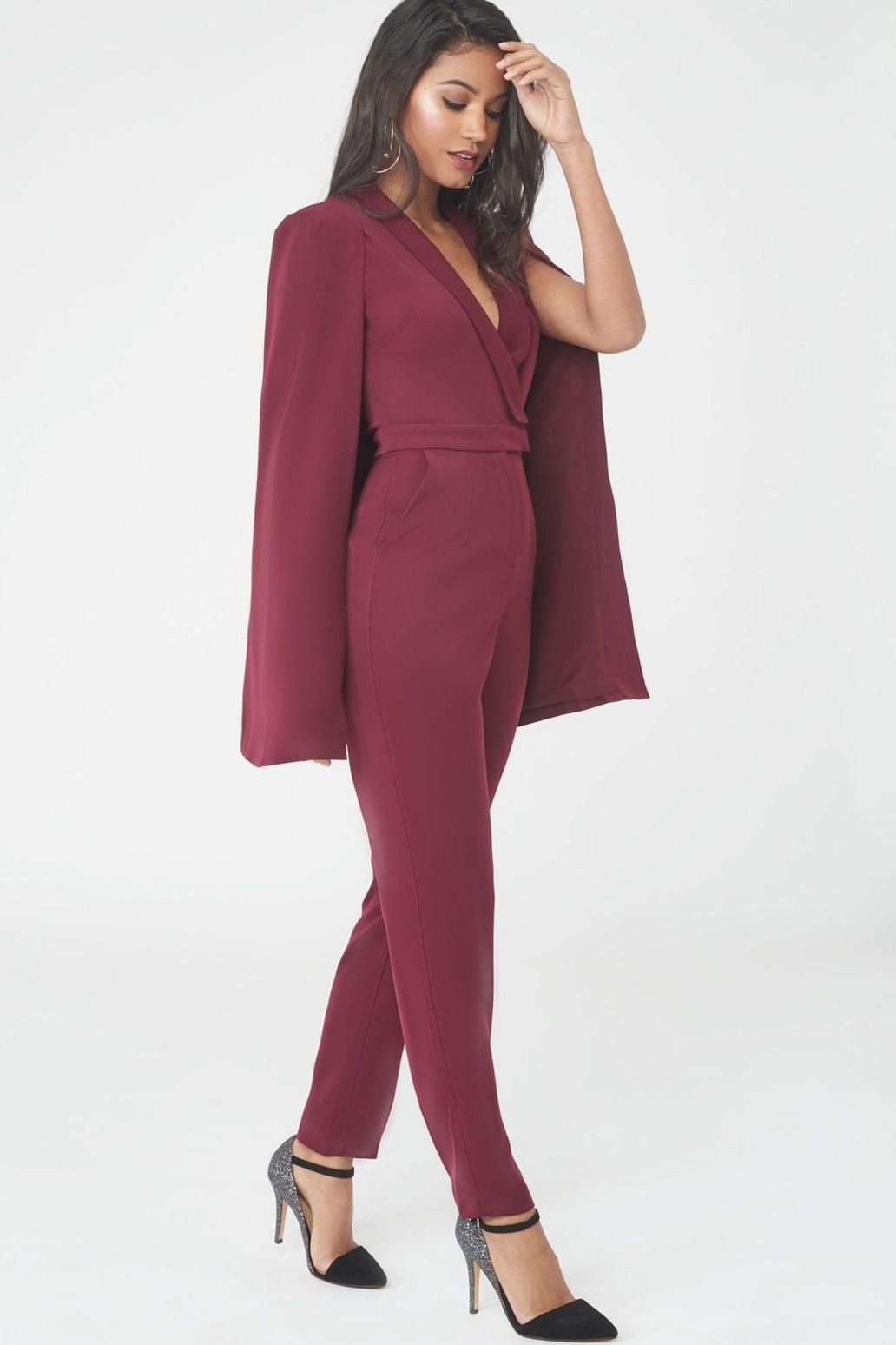 lavish alice cape jumpsuit