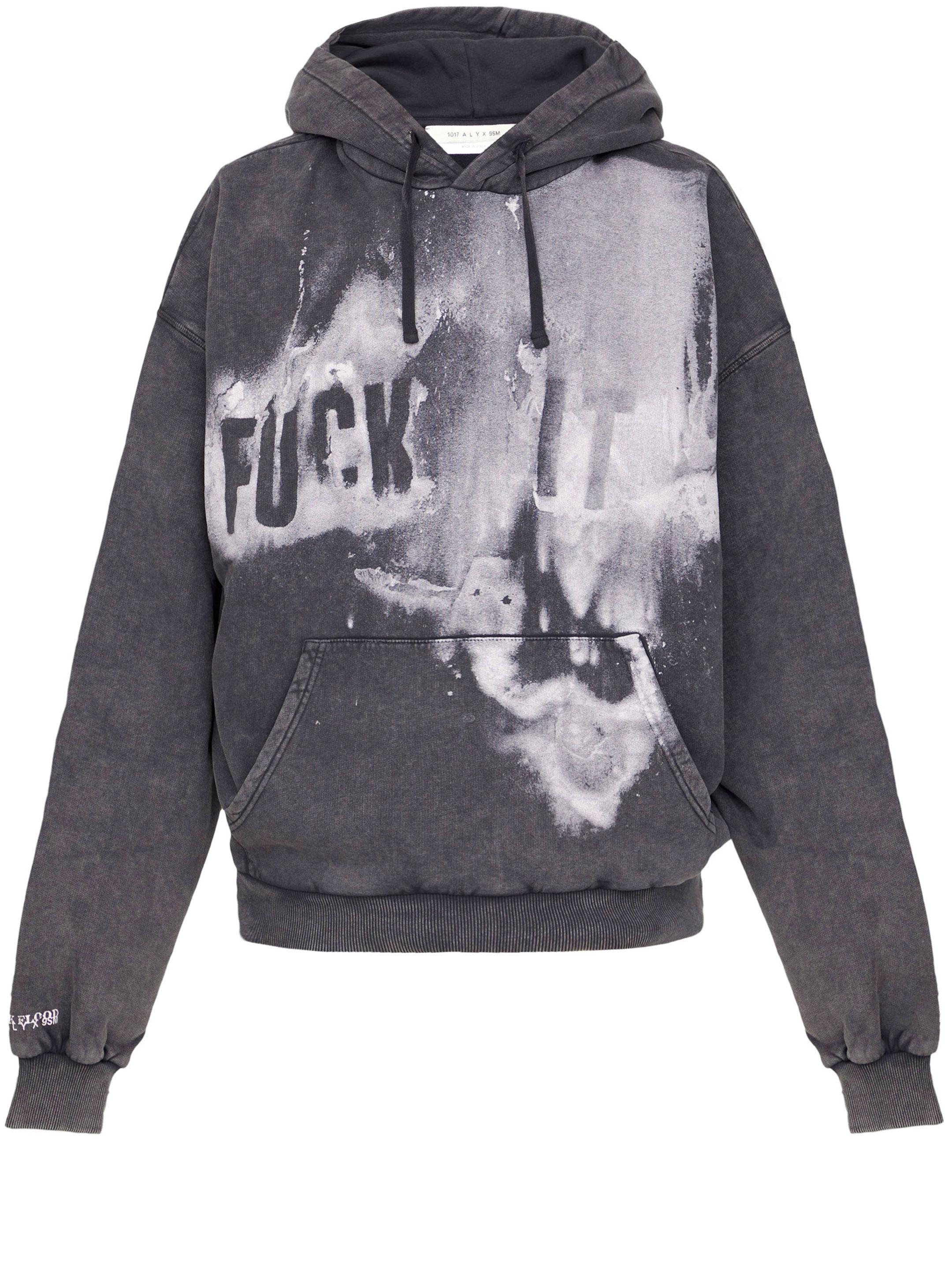 1017 ALYX 9SM Printed Cotton Hoodie in Gray for Men Lyst