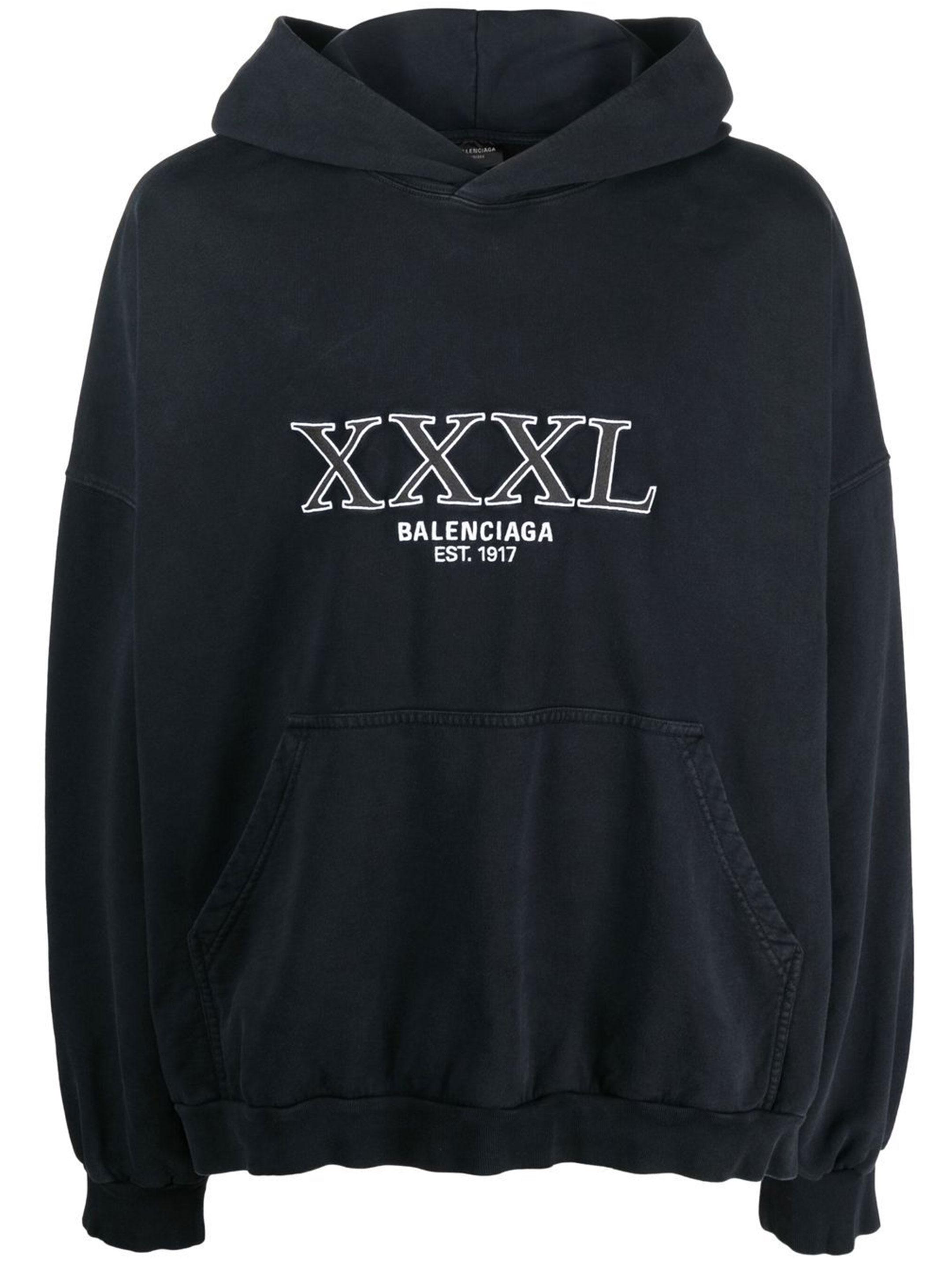 Balenciaga Large Fit Xxxl Hoodie in Black for Men | Lyst Balenciaga Large Fit Xxxl Hoodie in Black for Men | Lyst