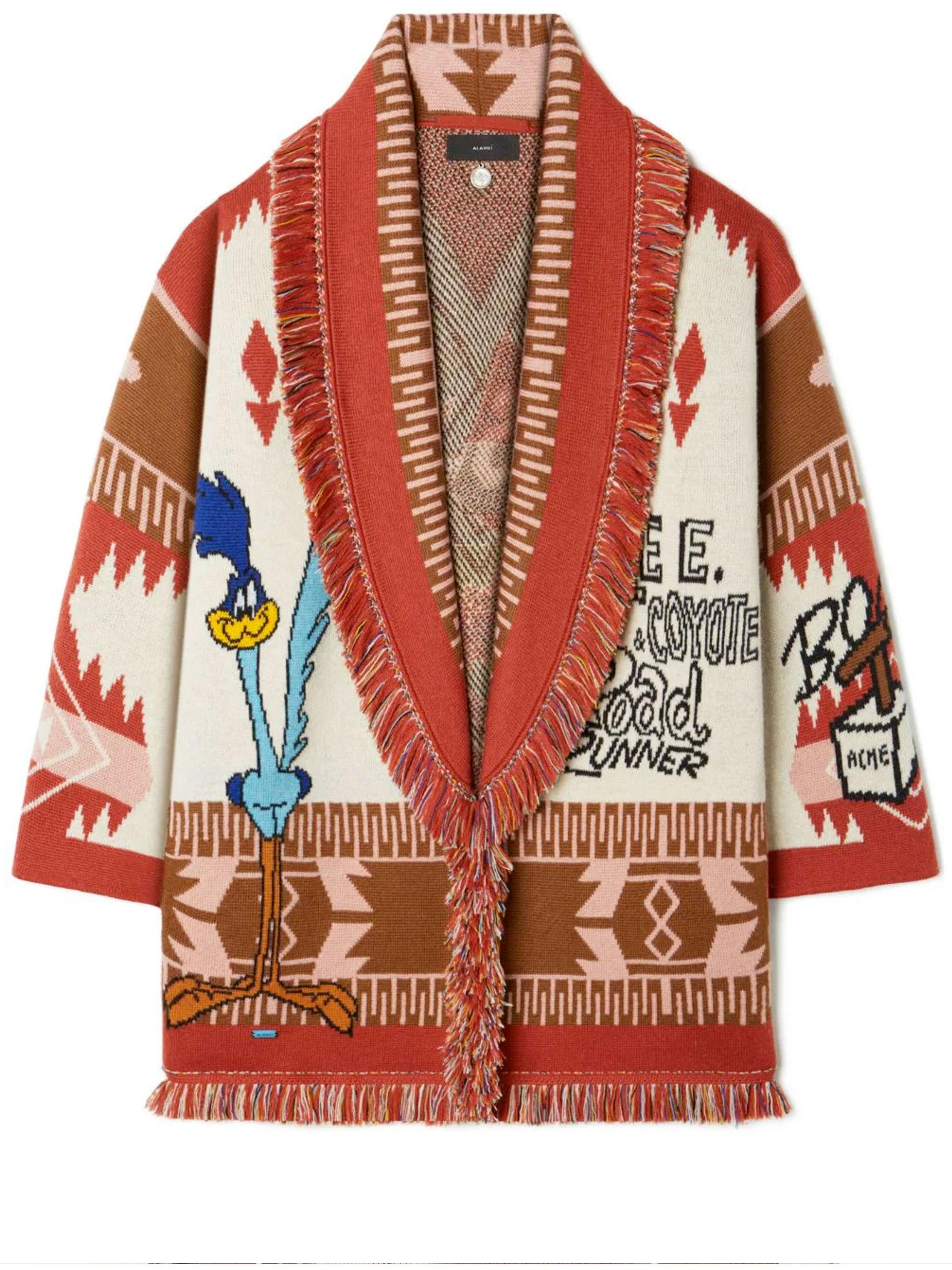 Alanui Explosion of Nature Foul cardigan - Brown