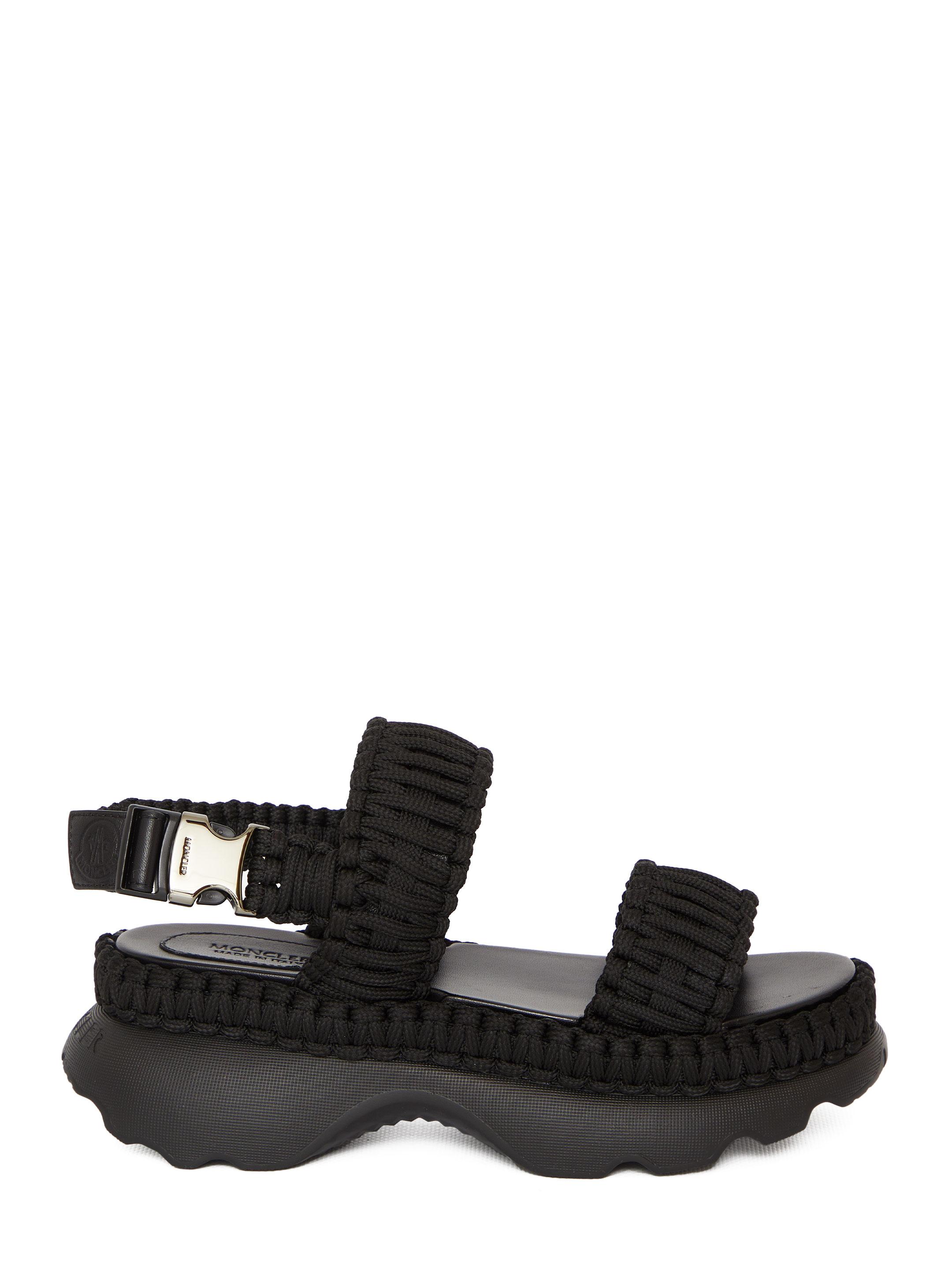 Moncler Belay Woven Sandals in Black | Lyst