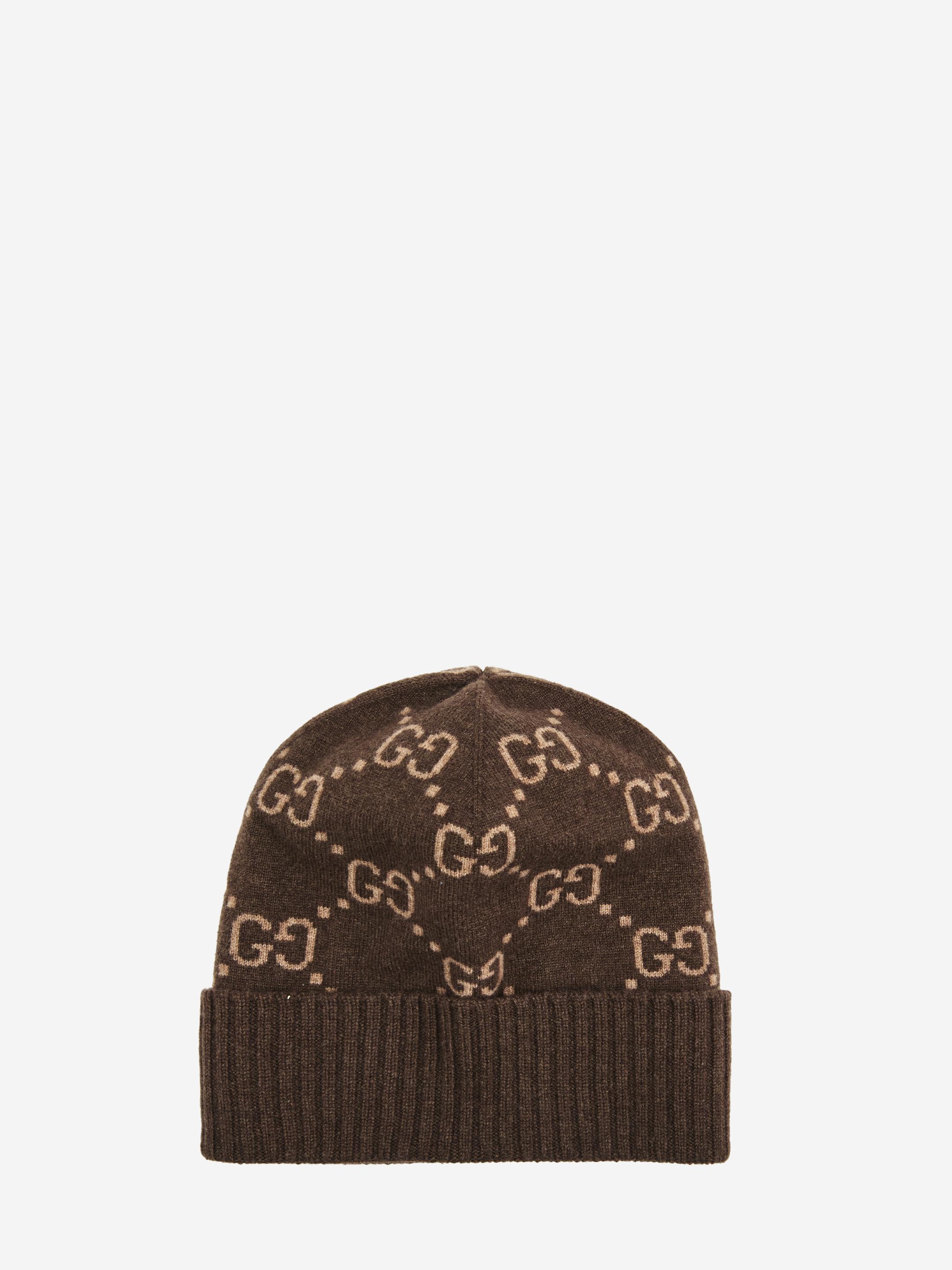GUCCI GGロゴ ビーニー ブラウン Gucci Gg Beanie in Brown for Men | Lyst