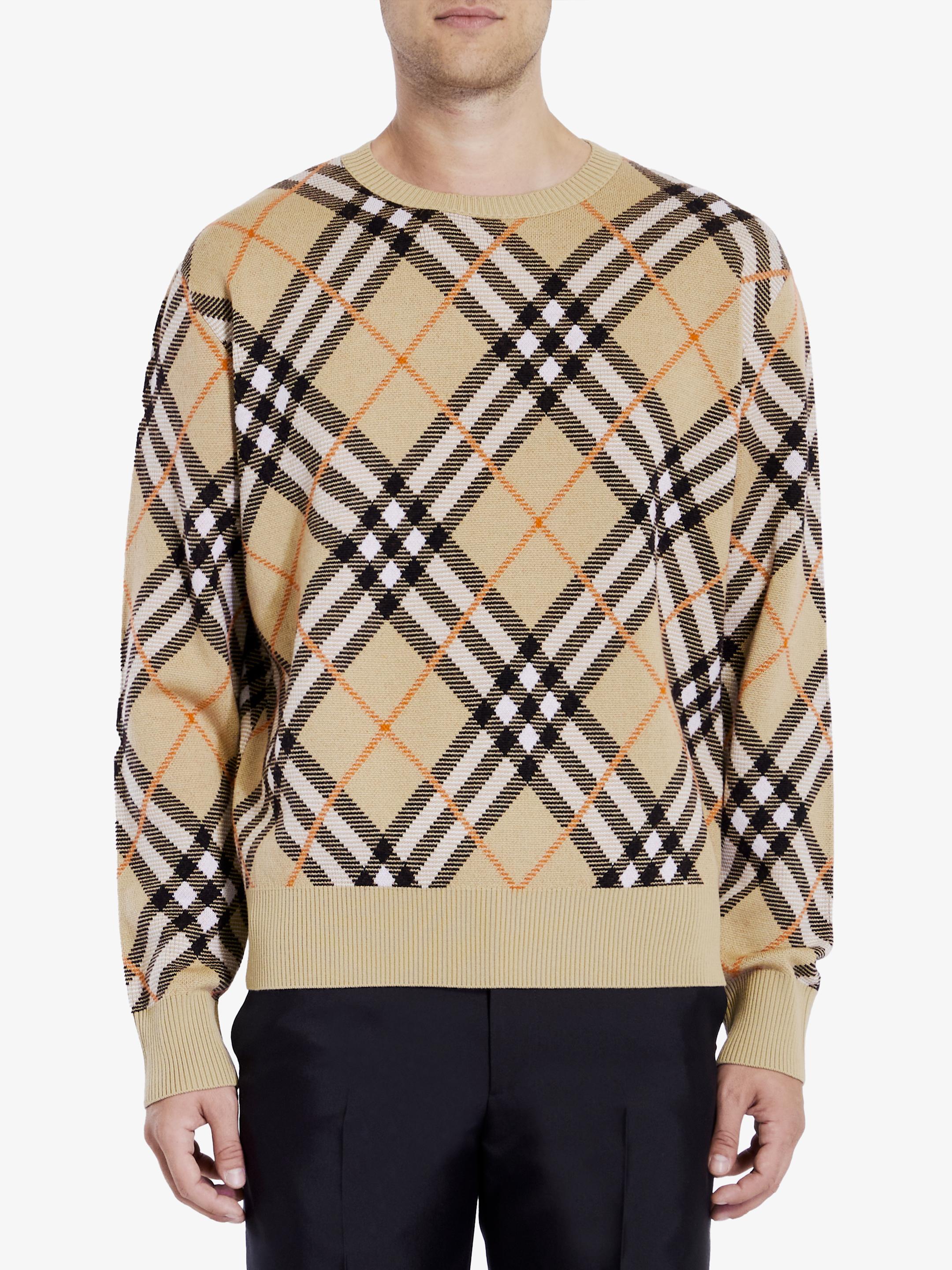 Burberry plaid sweater deals