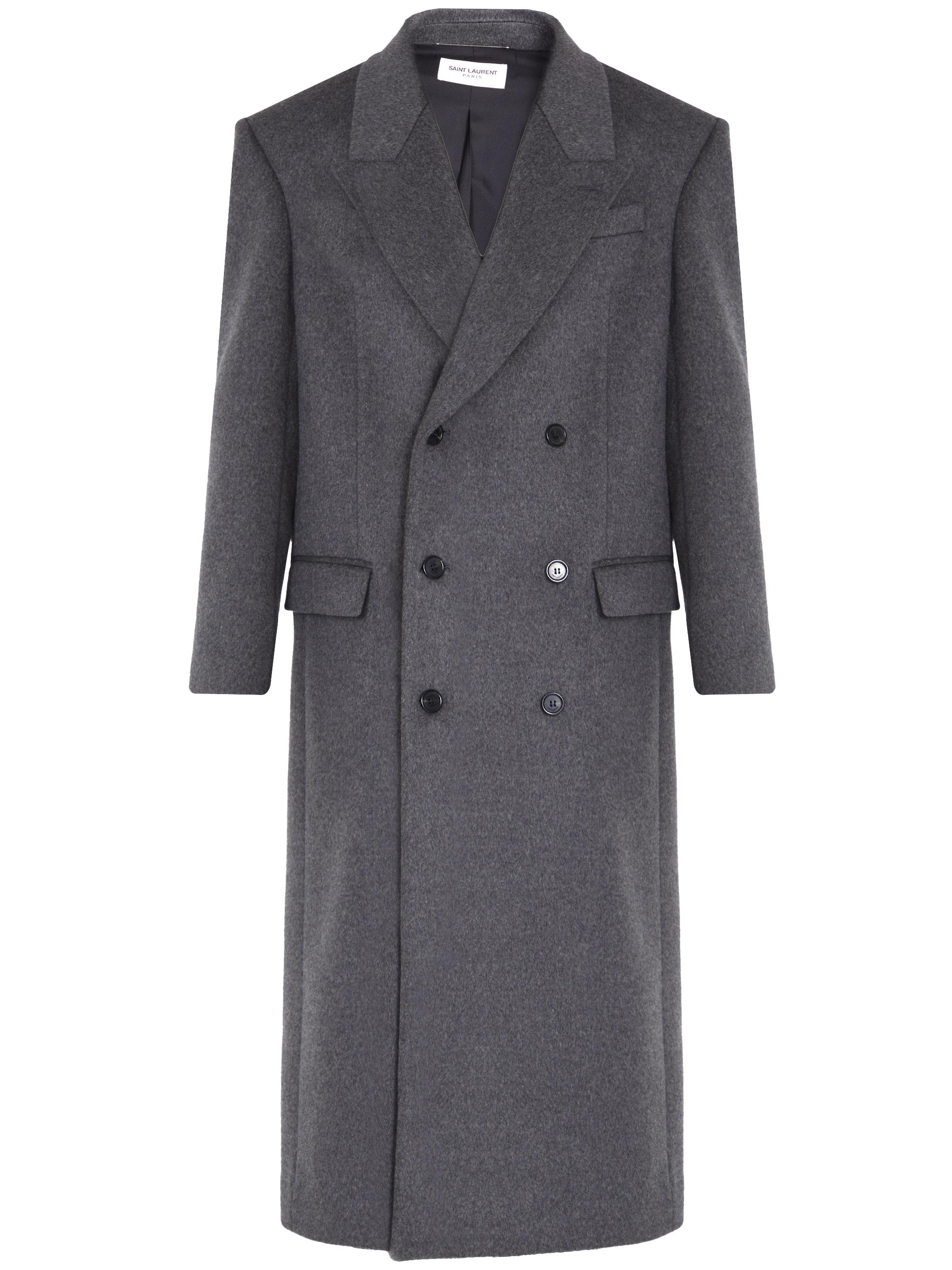 Gray wool shop overcoat mens