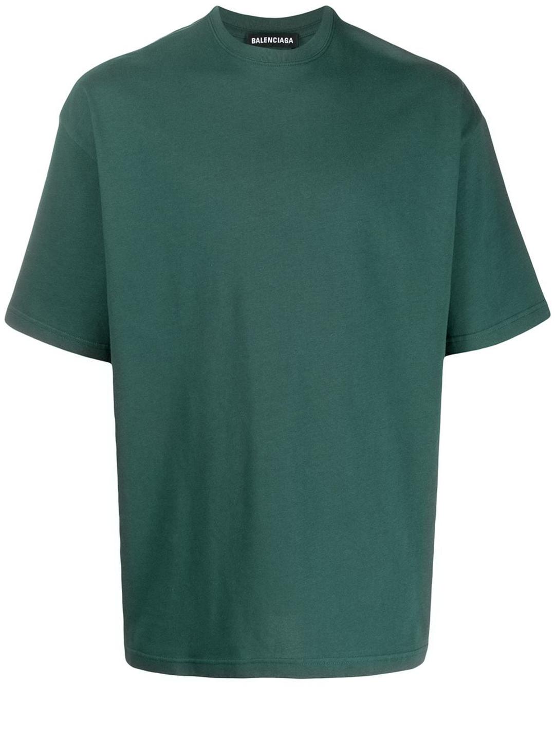 balenciaga green logo tee