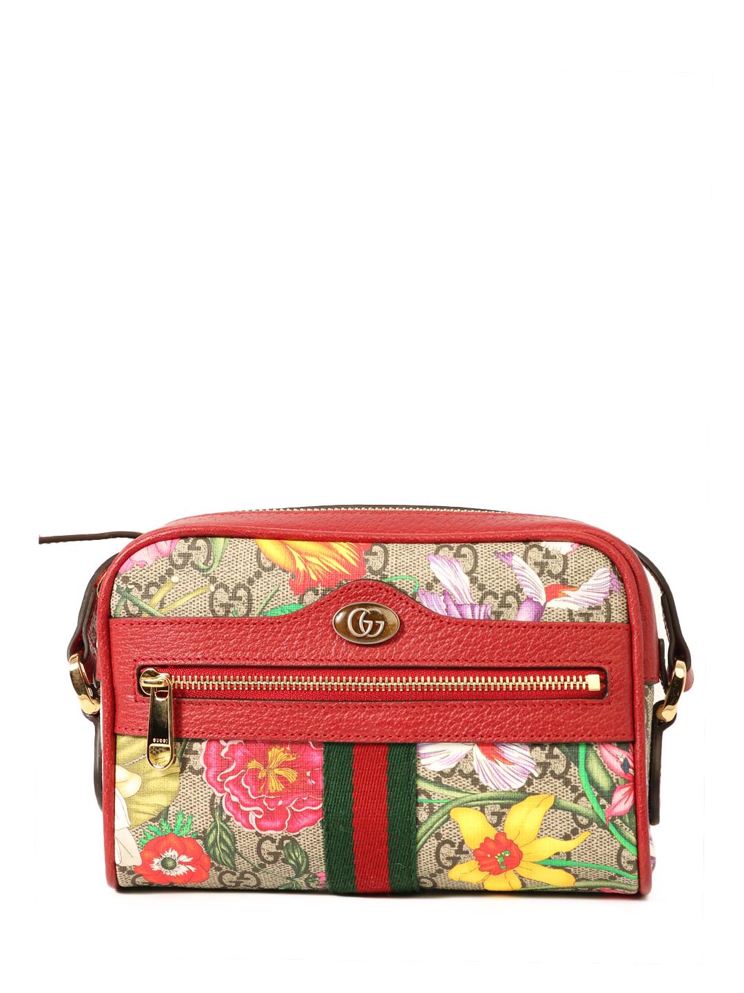 Gucci Ophidia GG Flora Mini Bag in Red 