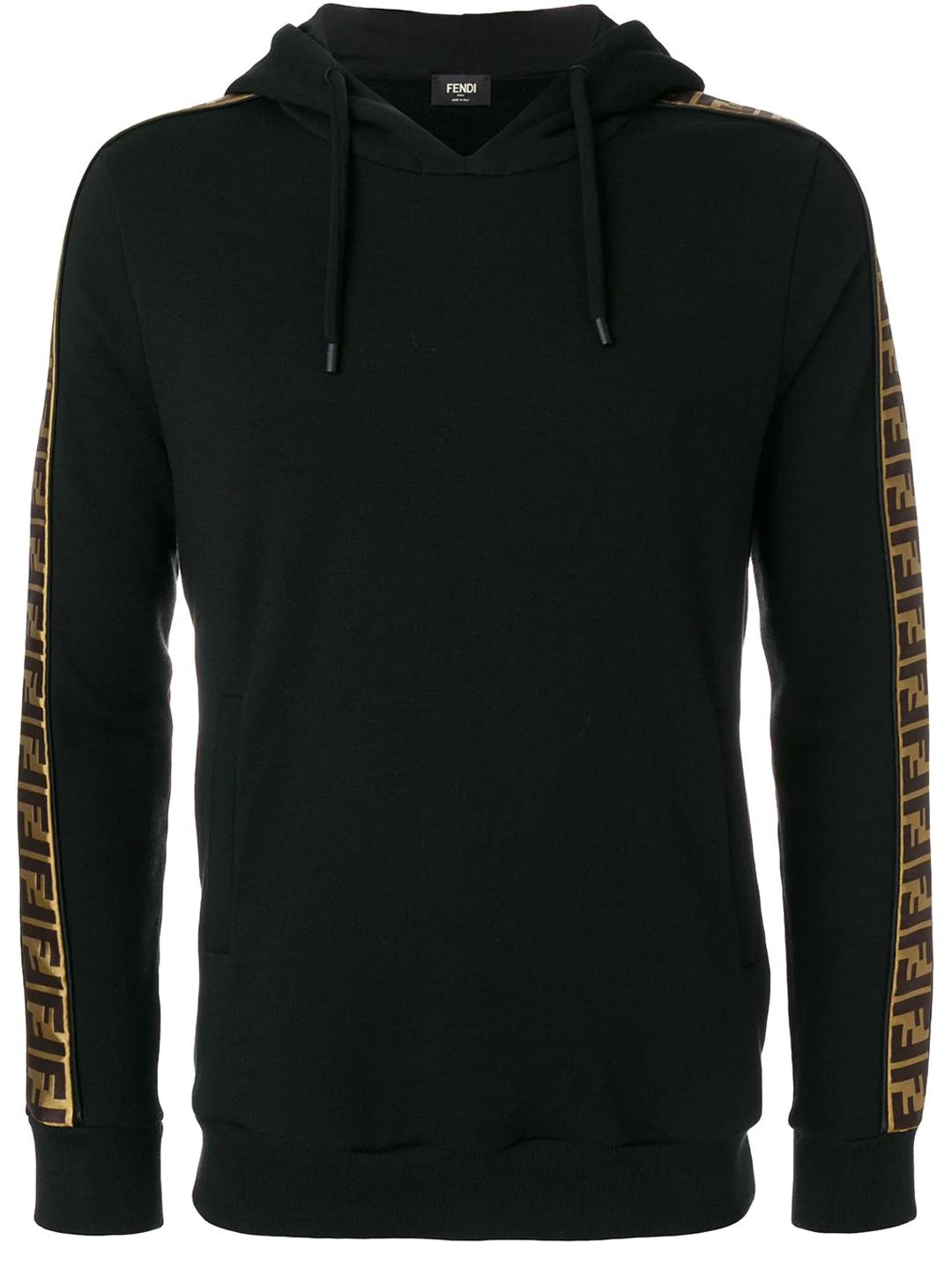 Fendi Hoodie - Black w. Yellow Logo Print » ASAP Shipping