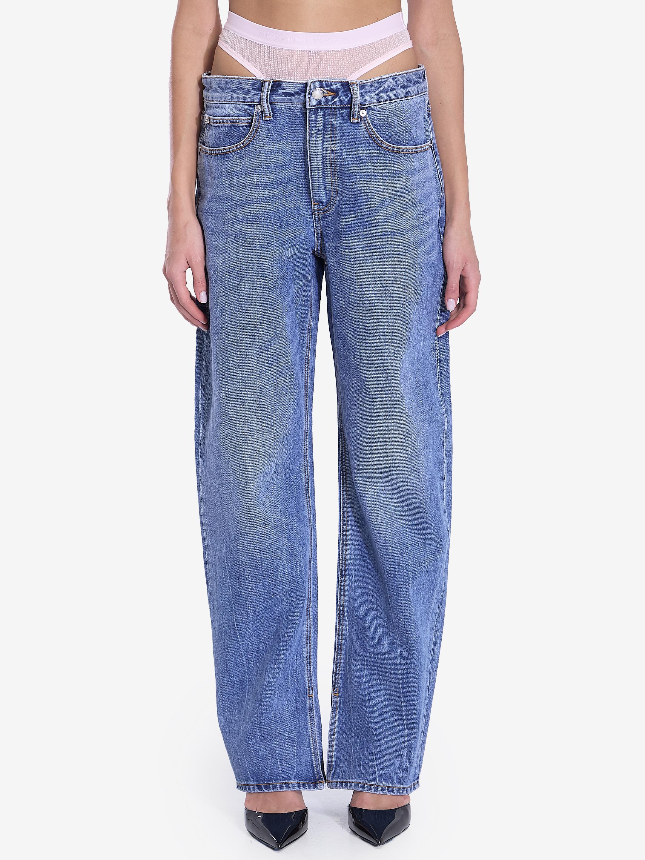 Alexander Wang Pre-Styled Underwear Straight-Leg Jeans in