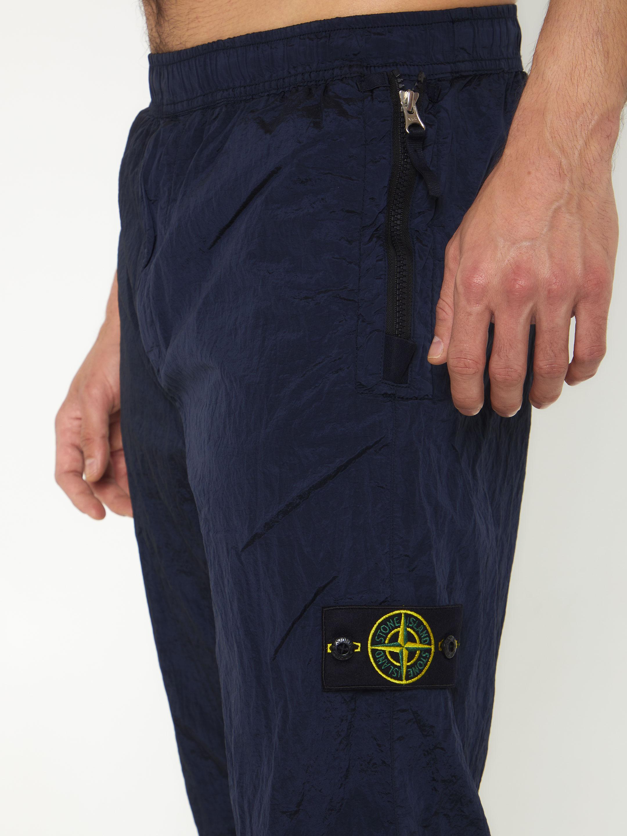 Stone Island Nylon Pants in Blue for Men | Lyst