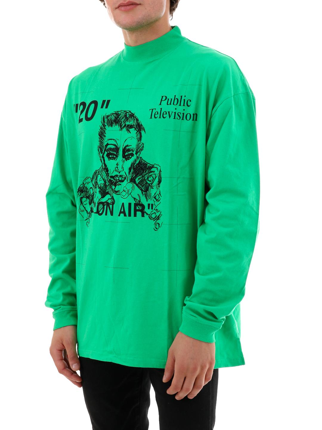 off white public television hoodie