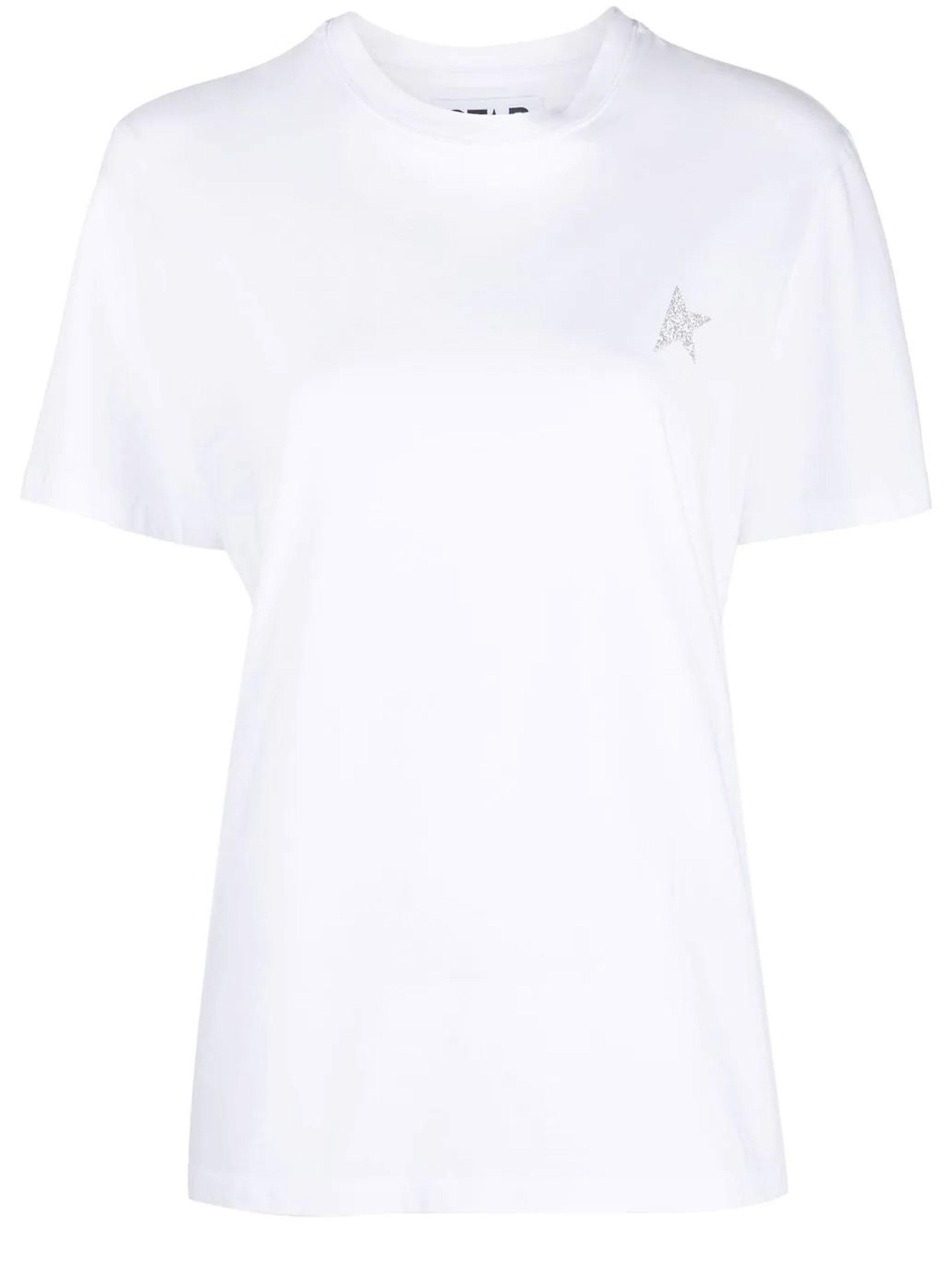 trække sig tilbage Elegance Mere Golden Goose Logo Print T-shirt in White | Lyst