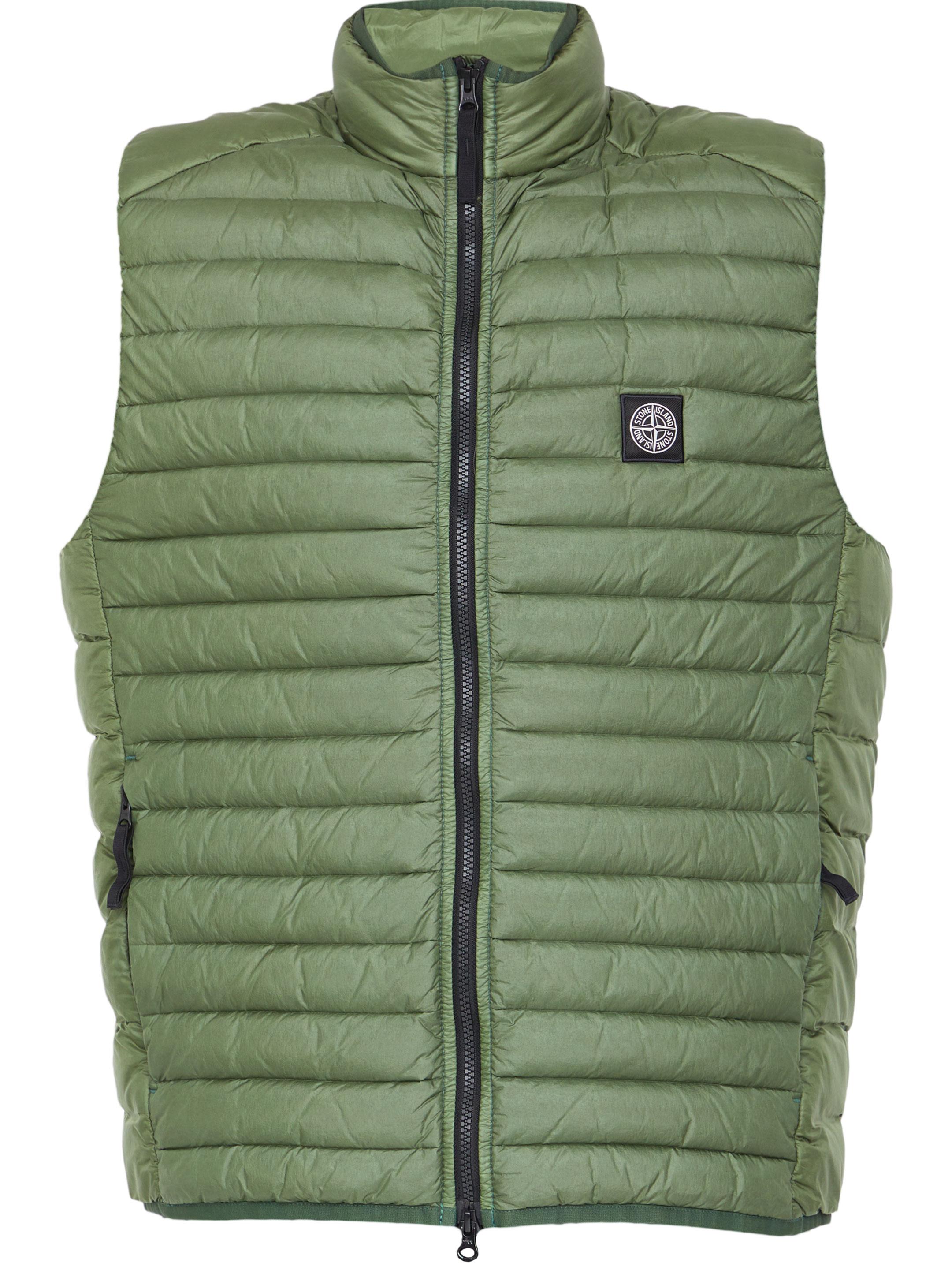 Stone Island Military Green Down Vest for Men | Lyst Canada