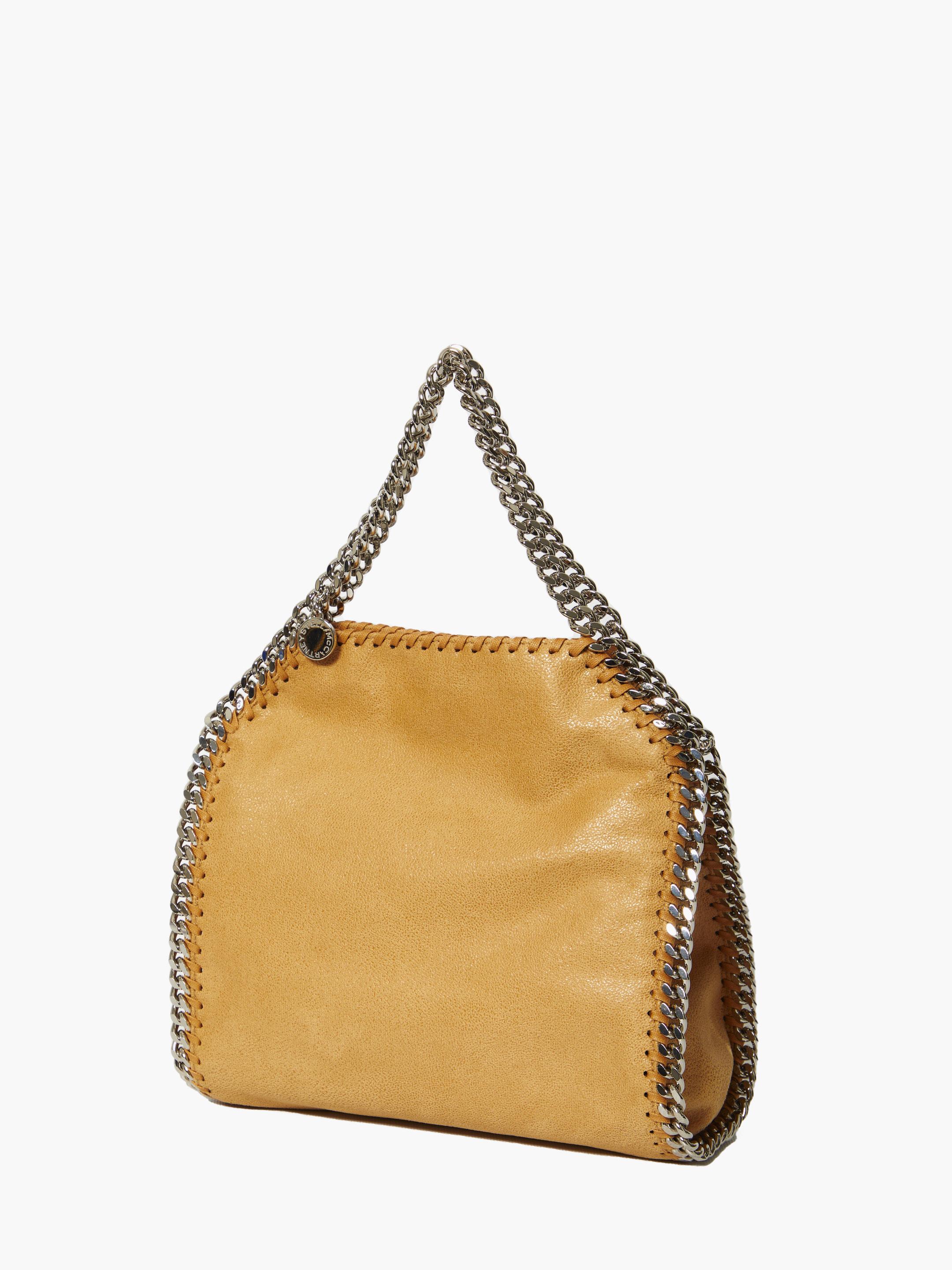 Women Shiny gold Falabella Tiny Tote