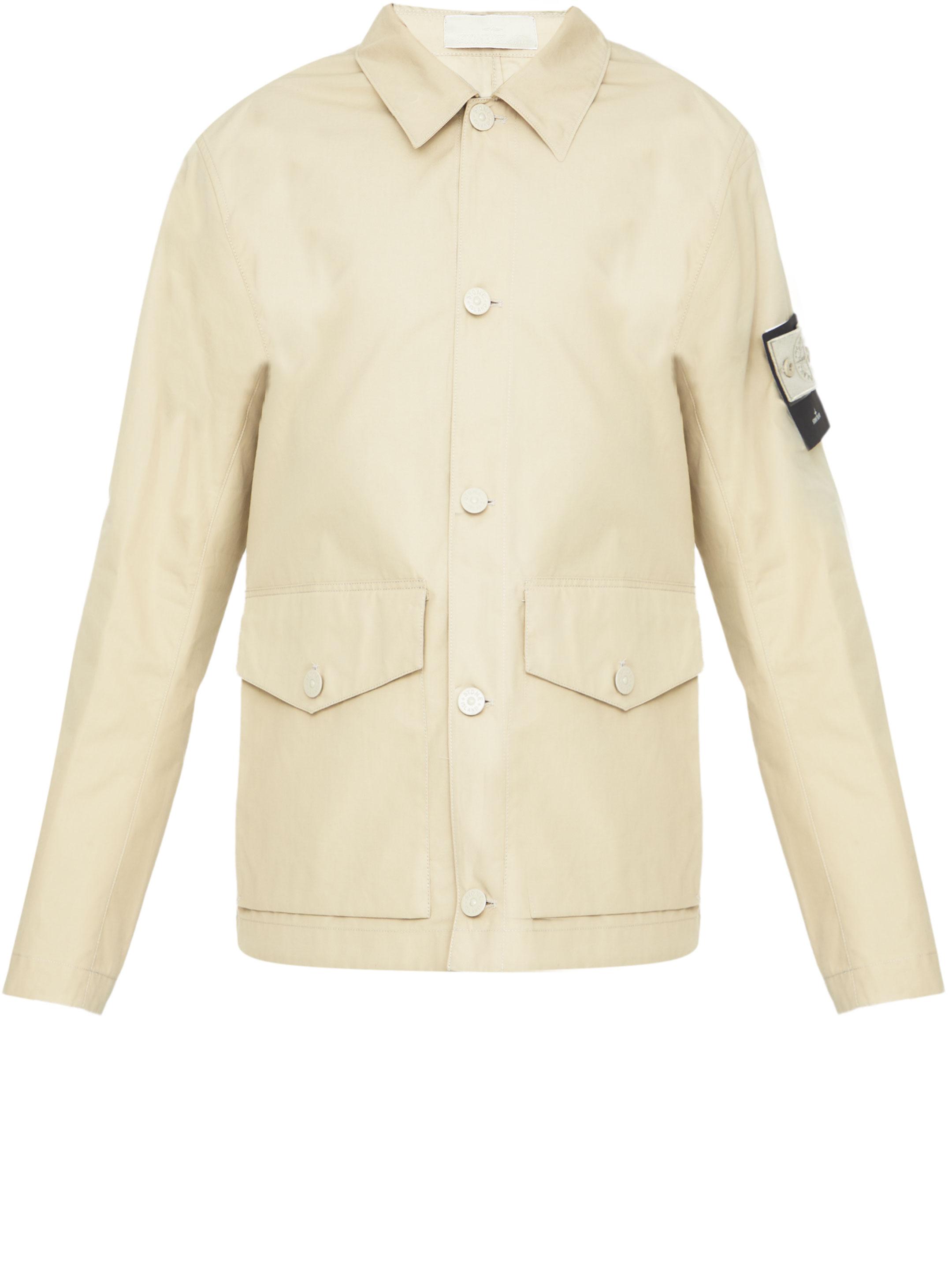 Stone Island Ghost Piece O-ventile Jacket in Natural for Men | Lyst