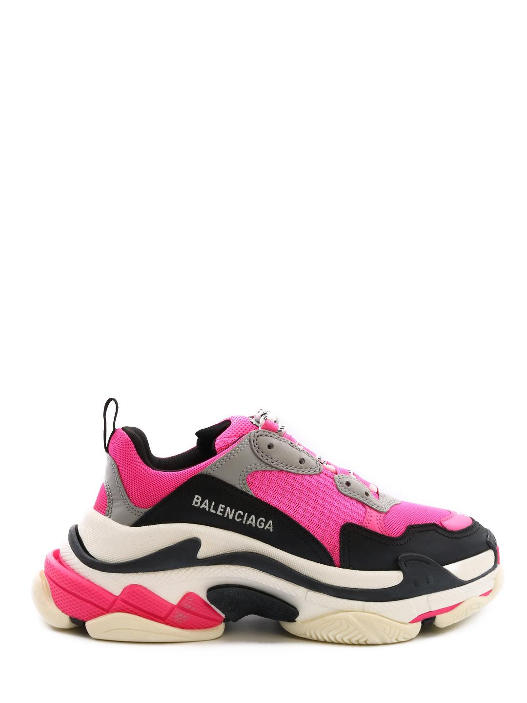 pink balenciaga triple s sneakers
