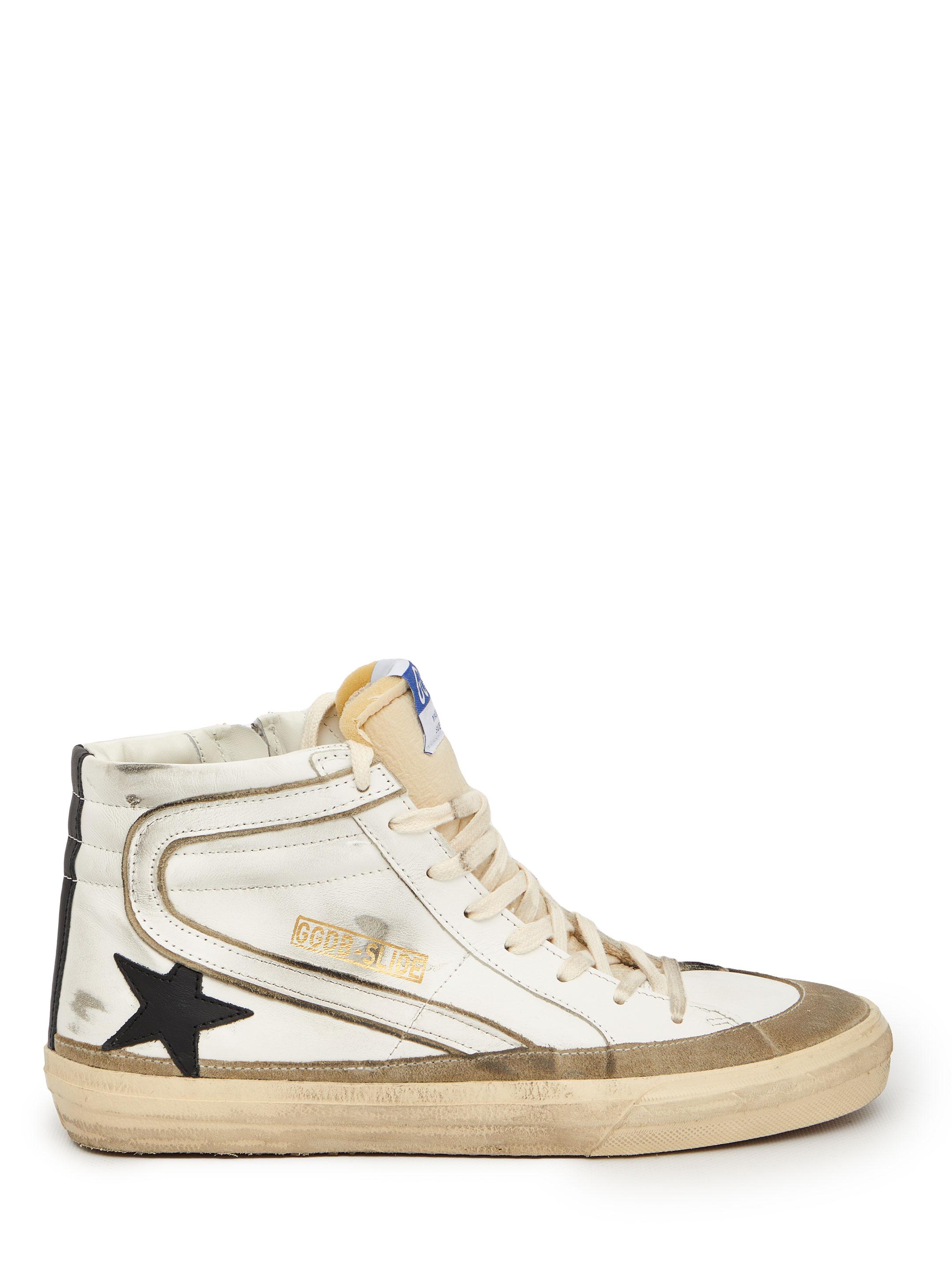 Golden Goose Leather Slide Edge Around Sneakers in Cream (Natural) for ...