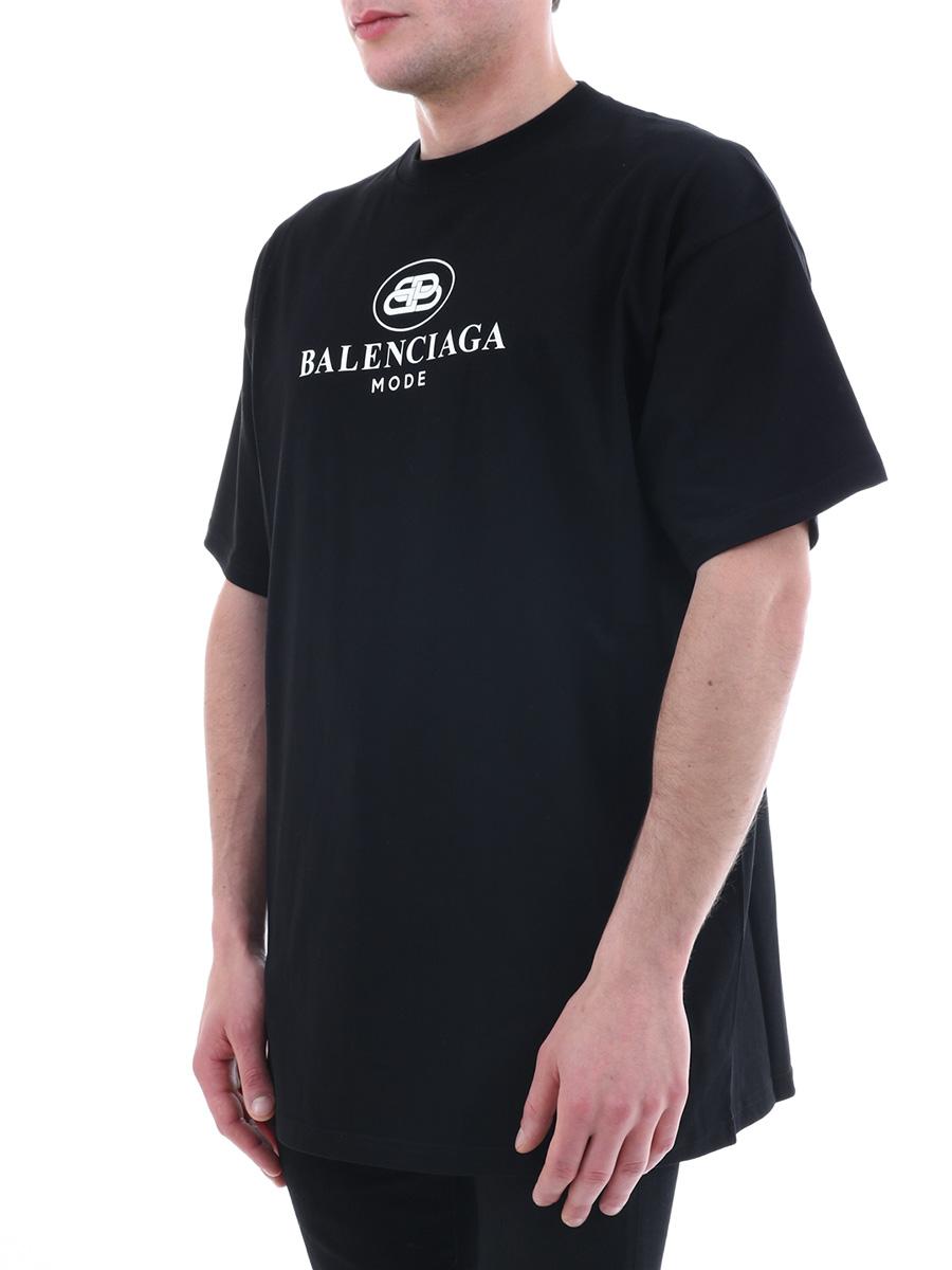 Balenciaga Cotton Mode Logo Graphic T-shirt in Black for Men - Lyst
