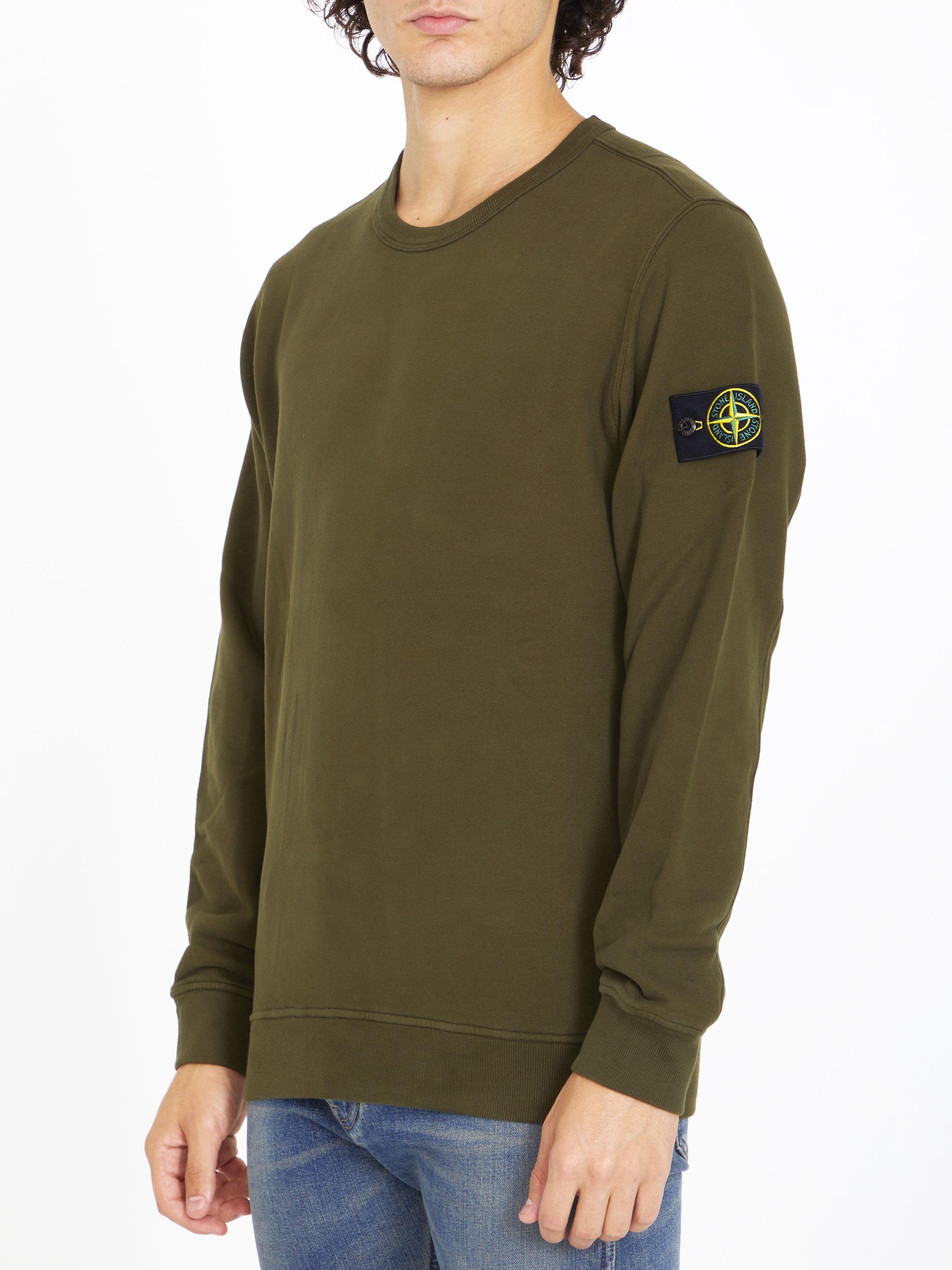 Stone island olive sweatshirt cheap