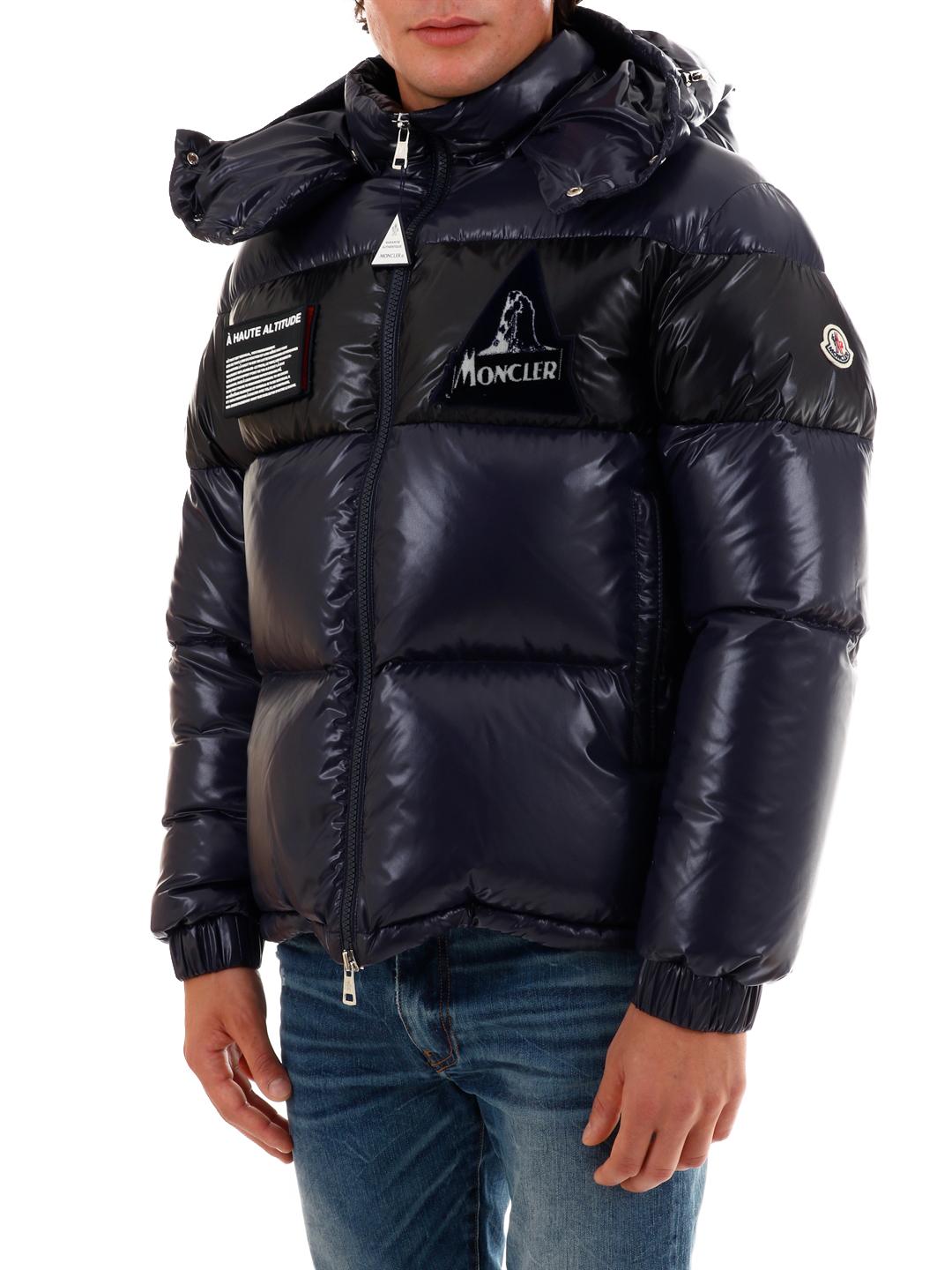 moncler puffer logo patch jacket