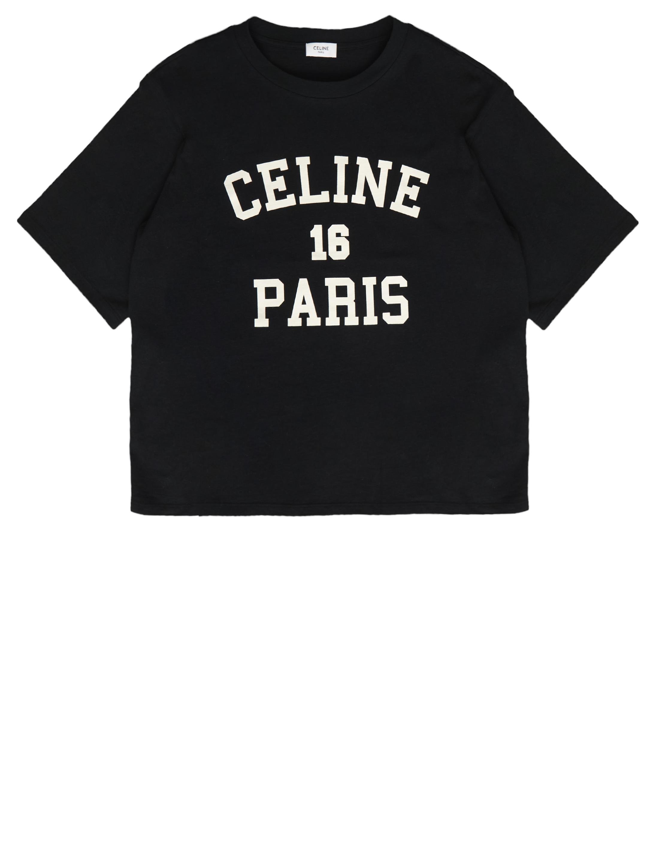 Celine 16 Paris Tshirt in Black | Lyst Celine 16 Paris Tshirt in Black | Lyst