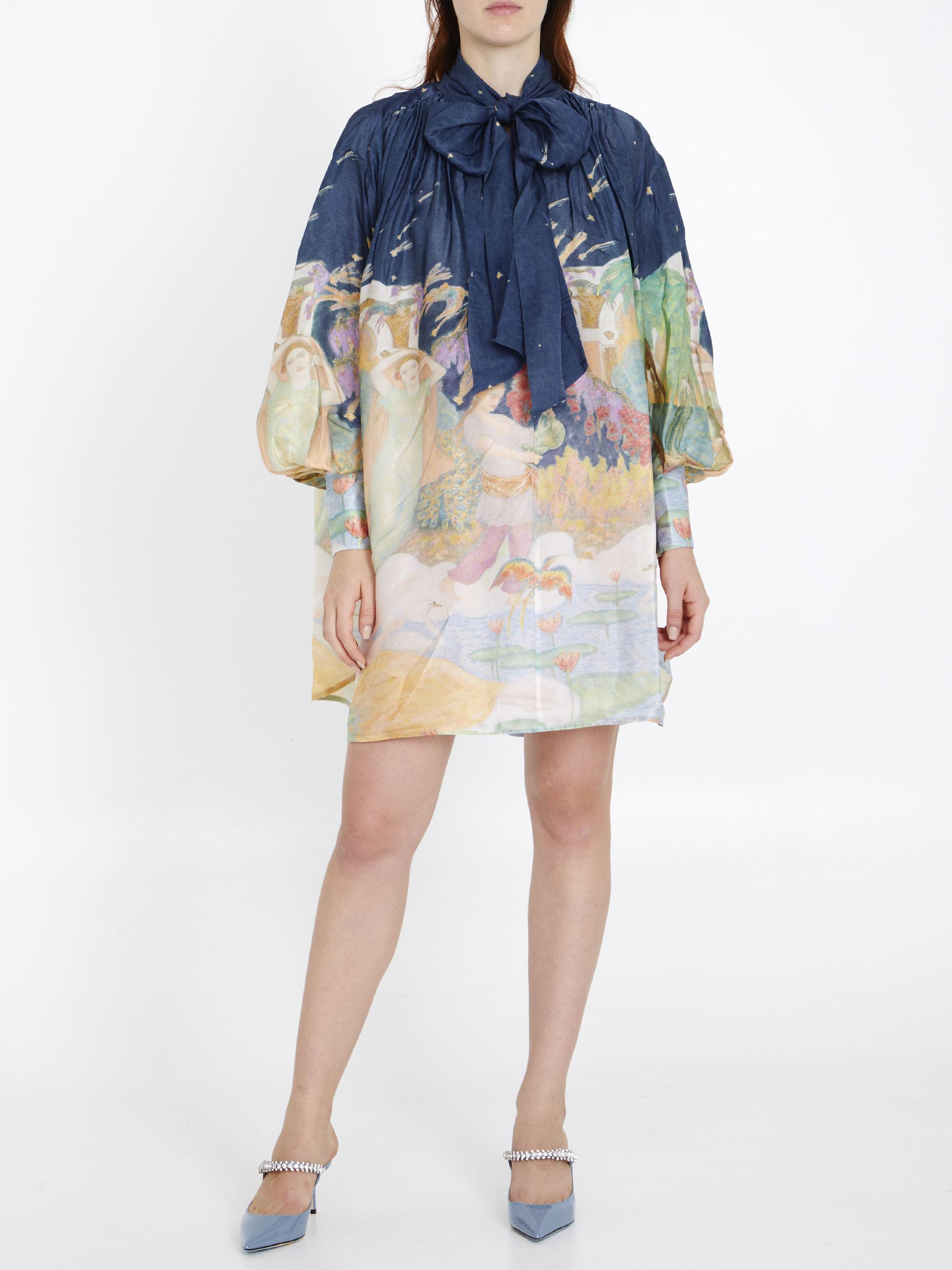 【Zimmermann】LYRICAL BARREL MINI DRESS バーレル ミニドレス Zimmermann Lyrical Barrel Mini Dress in Blue | Lyst
