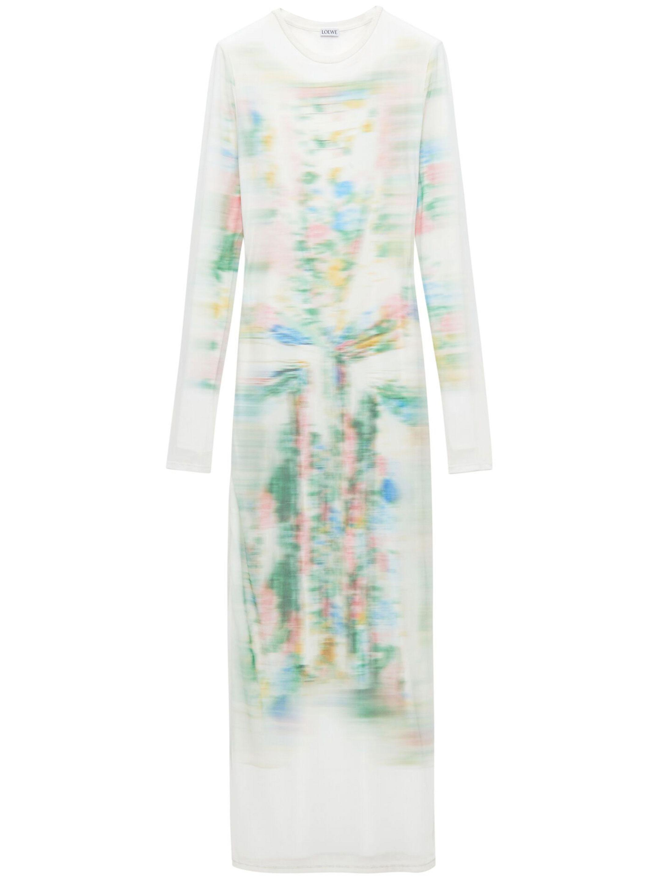 ワンピース LOEWE TUBE DRESS Loewe Maruja Mallo Print Tube Dress in White & Multi | FWRD