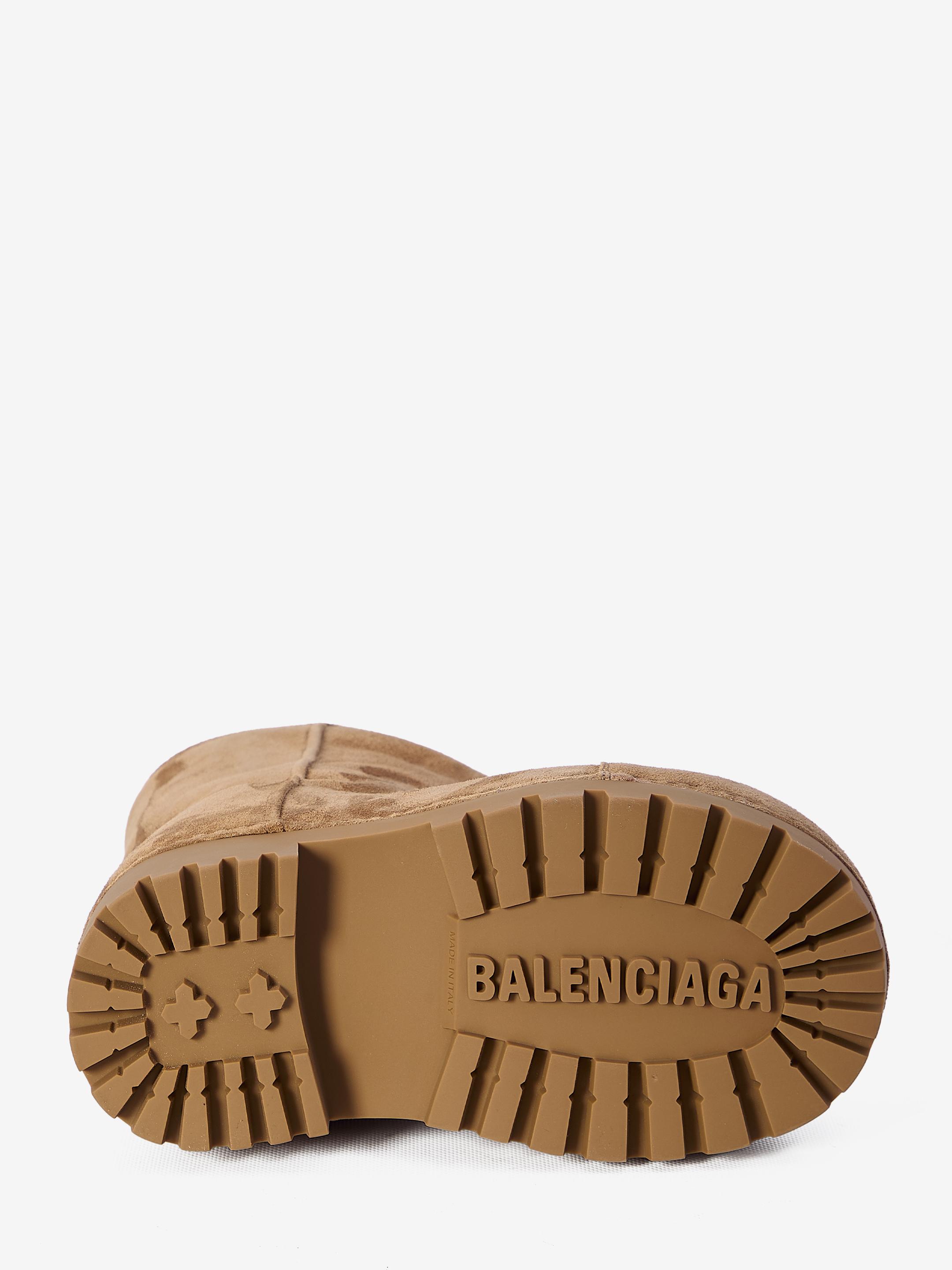 Balenciaga Alaska Fur Low Boots in Brown | Lyst