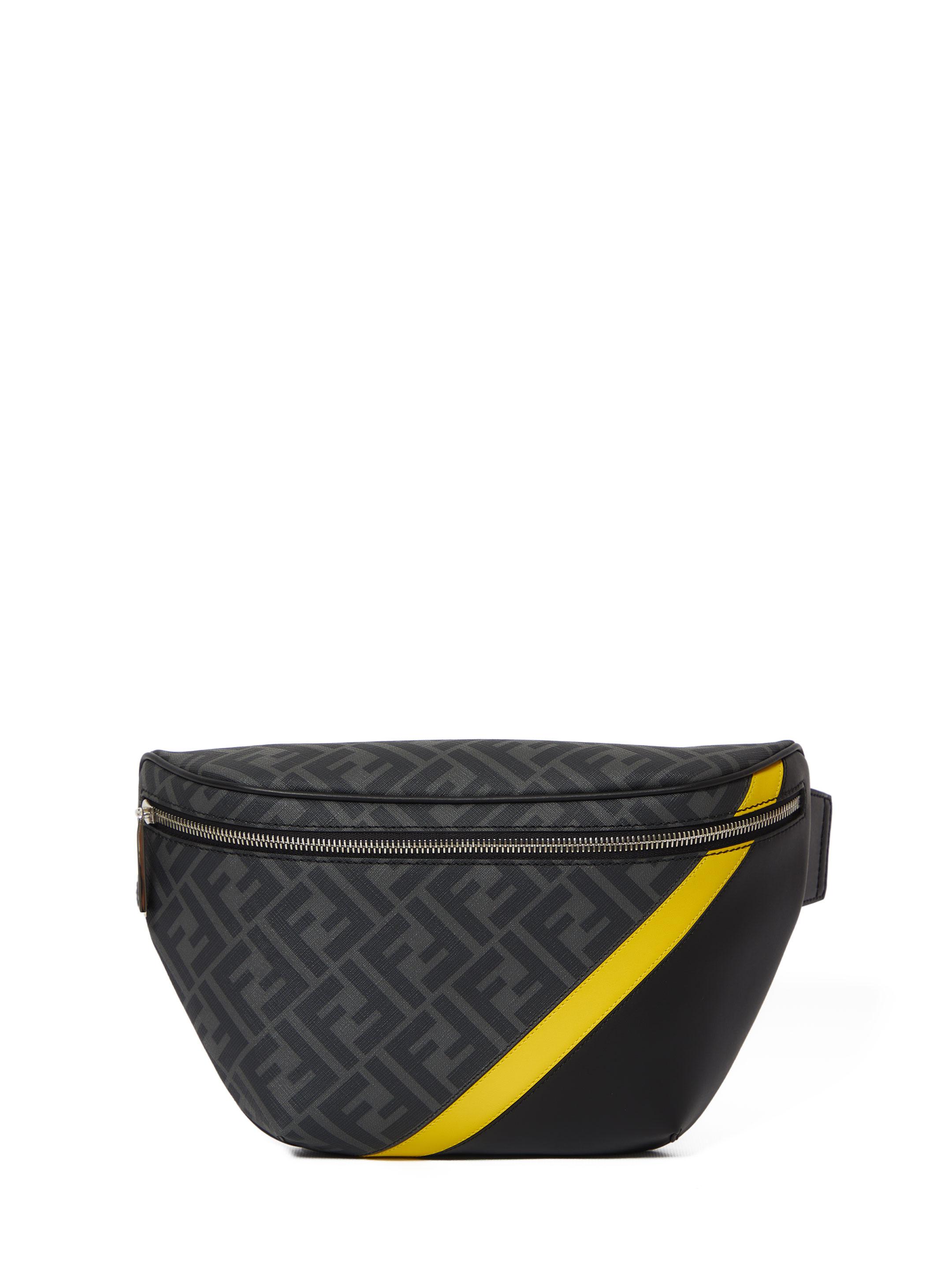 Fendi Ff Fabric Belt Bag in Gray for Men | Lyst