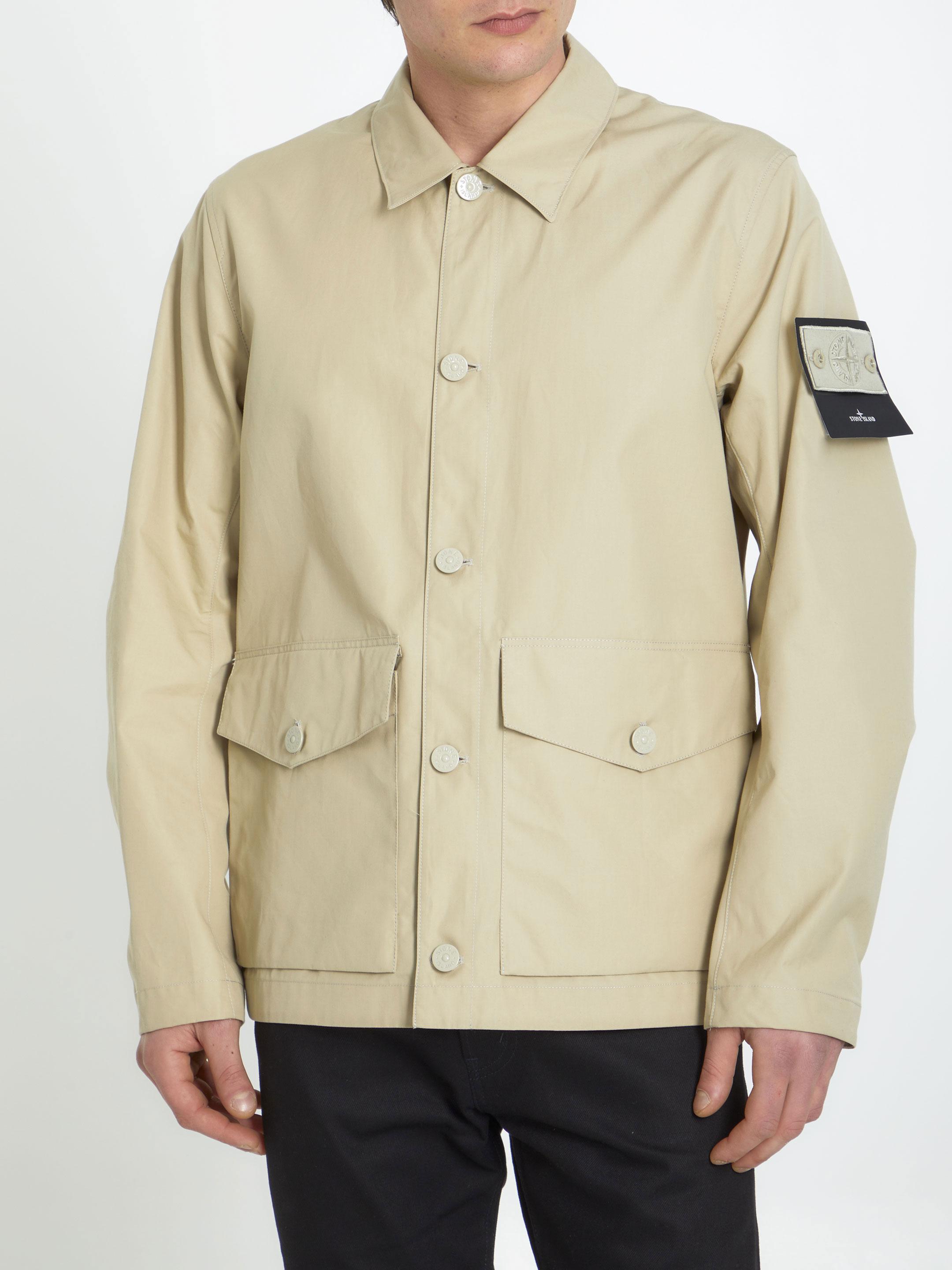Stone Island Ghost Piece O-ventile Jacket in Natural for Men | Lyst