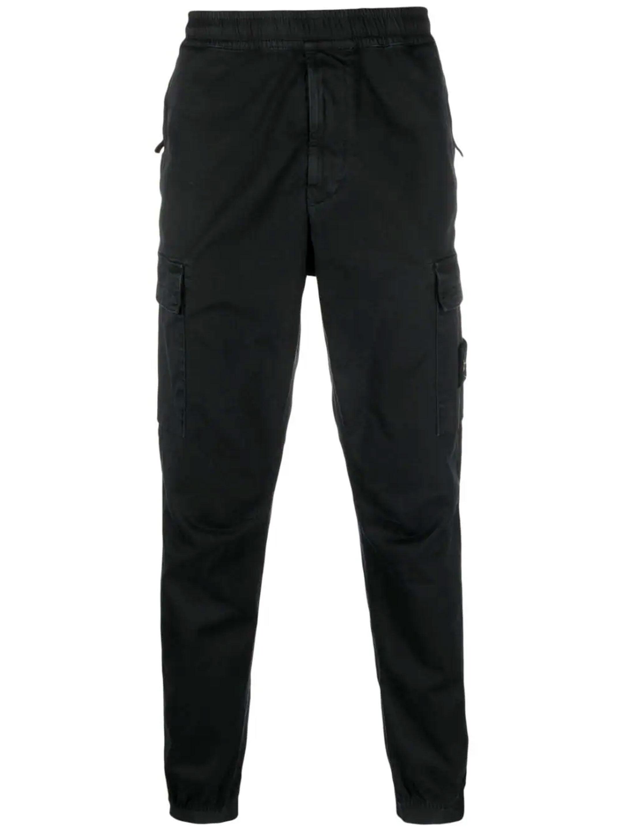 Stone Island Pantalone Cargo in Black for Men | Lyst