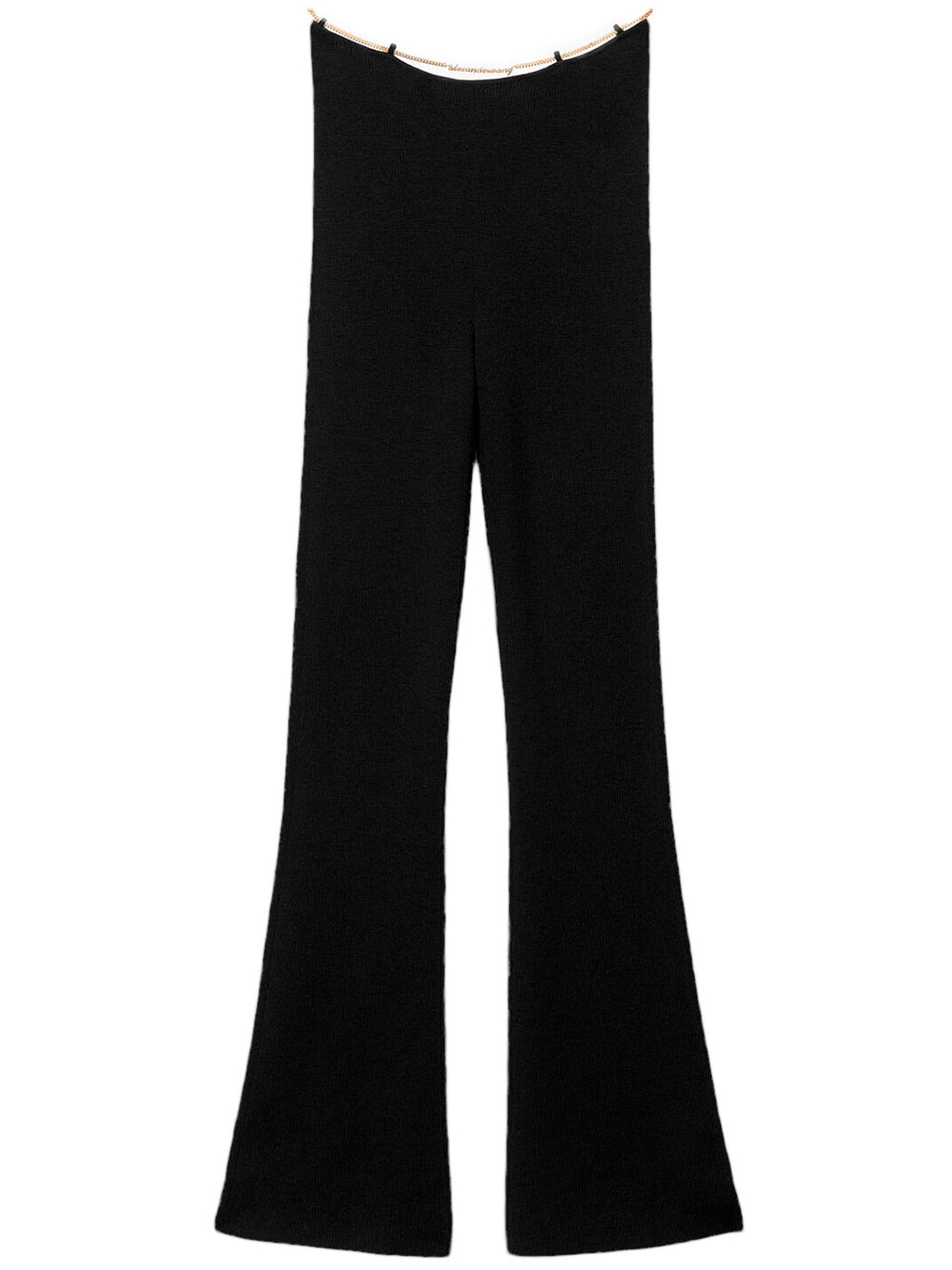 Alexander Wang Merino Wool Bootcut Pants in Black