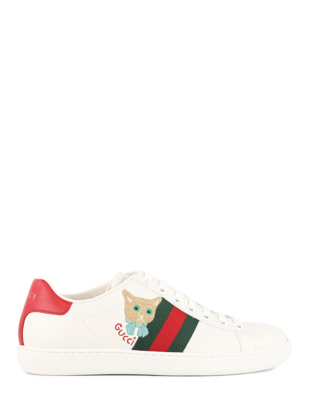 Sneakers Ace con gatto ricamat di Gucci in Bianco | Lyst
