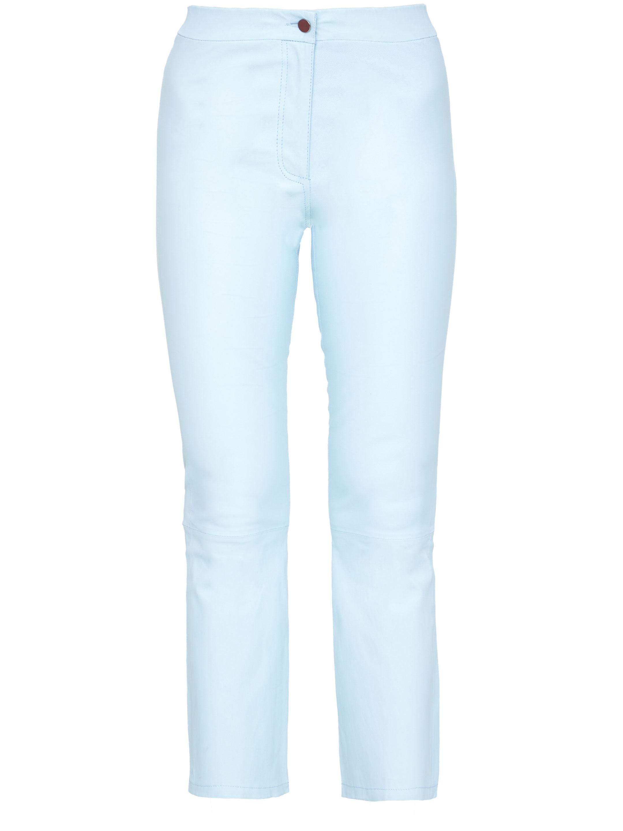 Arma Lightblue Leather Pants Lyst
