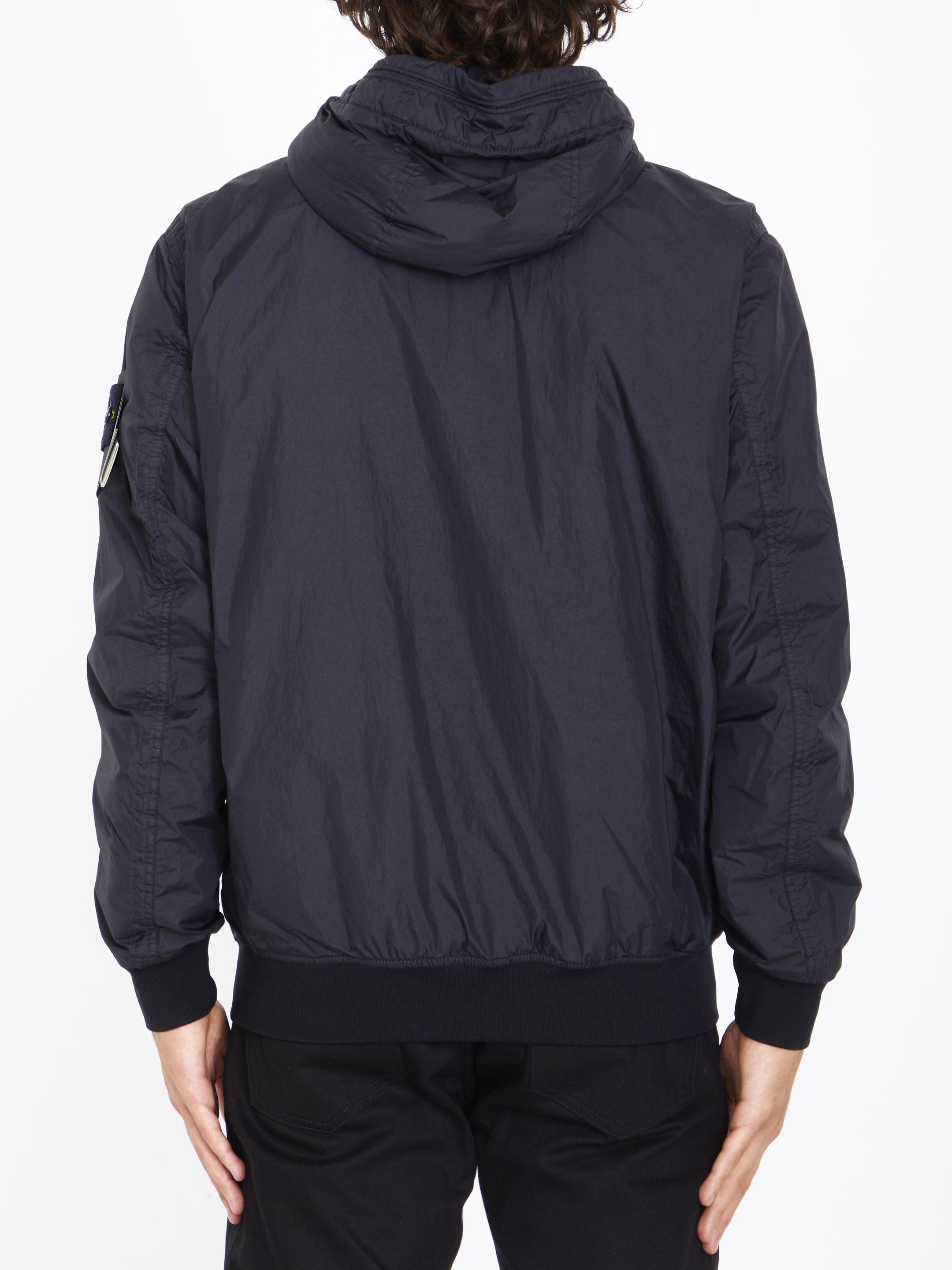 Stone Island Zip Up Jacket in Blue for Men | Lyst