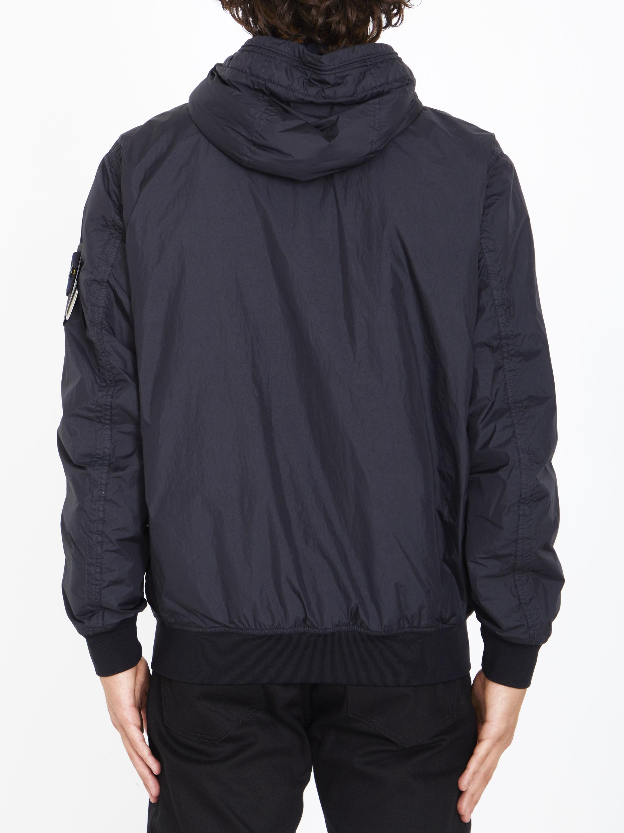 Stone island hooded bomber cheap jacket