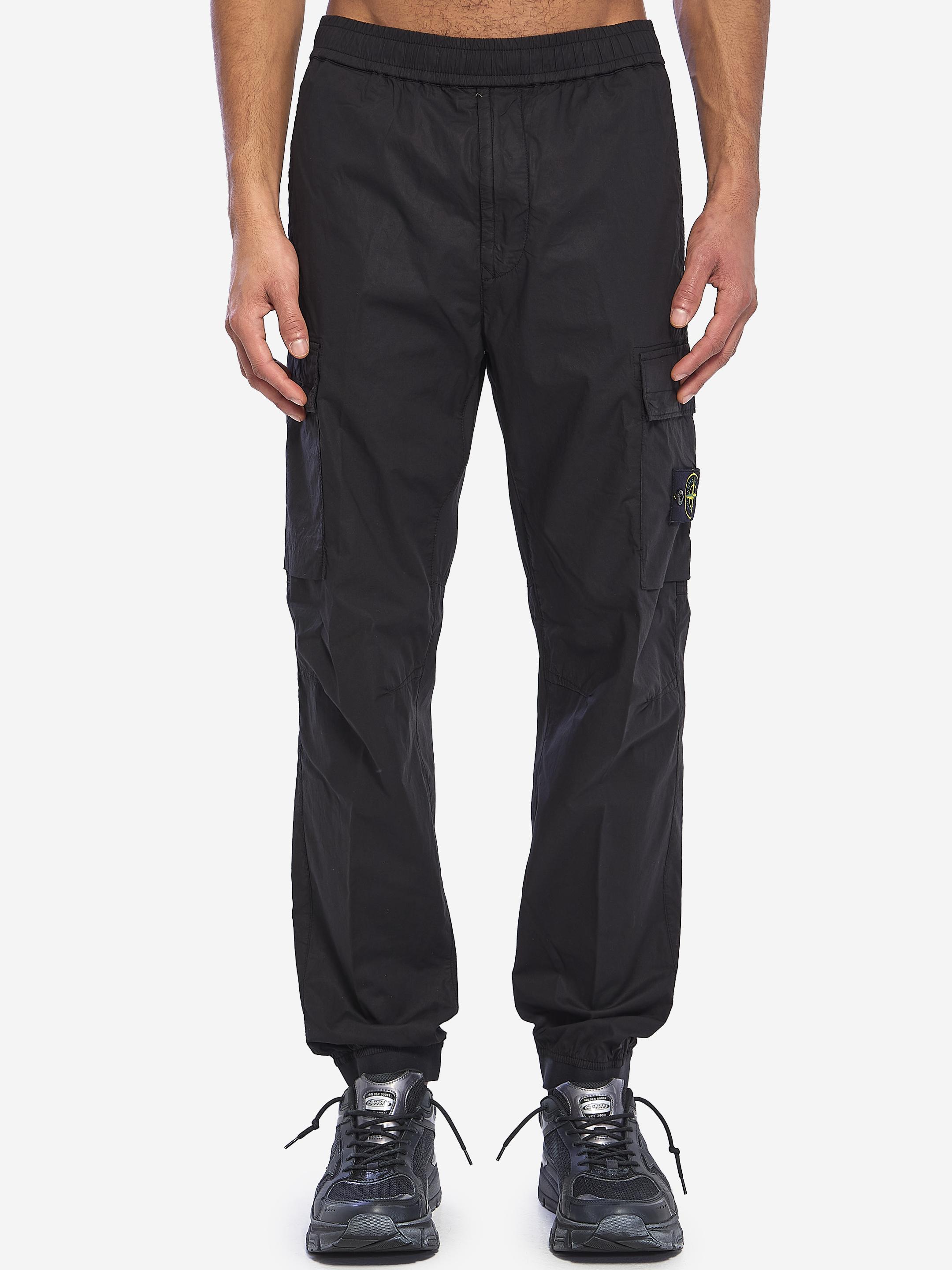 Stone Island Regular Tapered Pants in Black for Men | Lyst