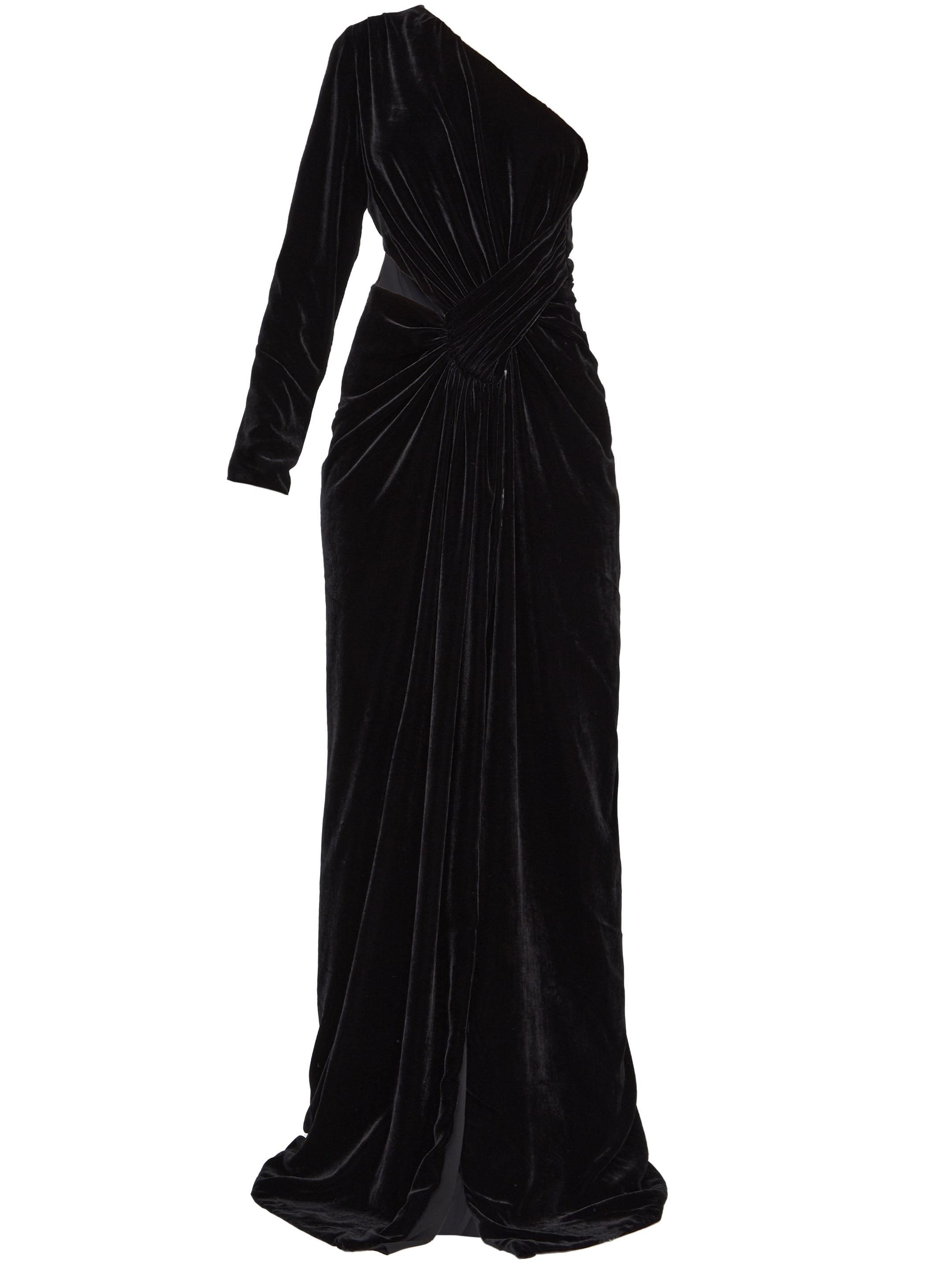 Costarellos Velvet Dress in Black | Lyst