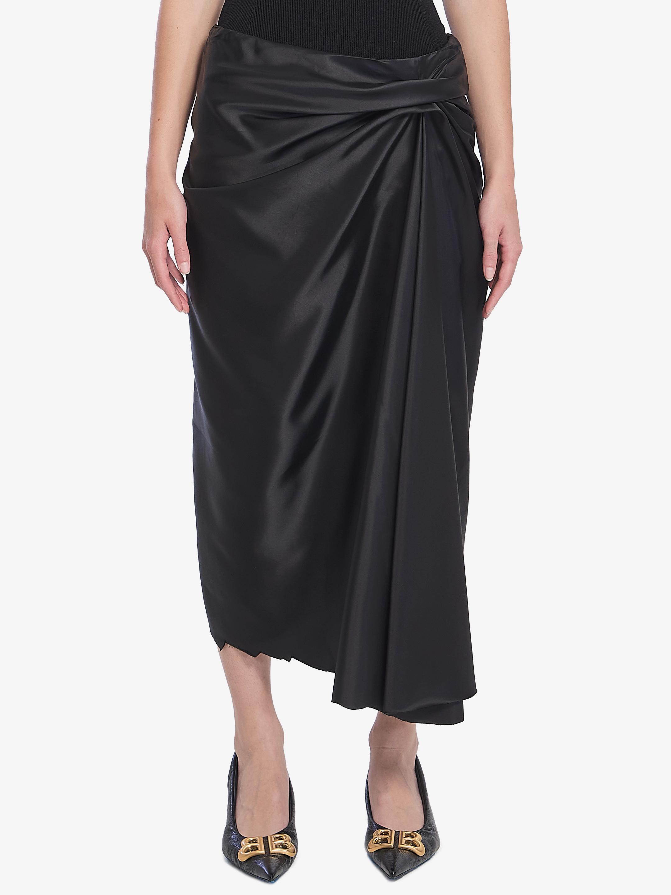 スカート BALENCIAGA Draped skirt Balenciaga Draped Skirt in Black | Lyst Canada