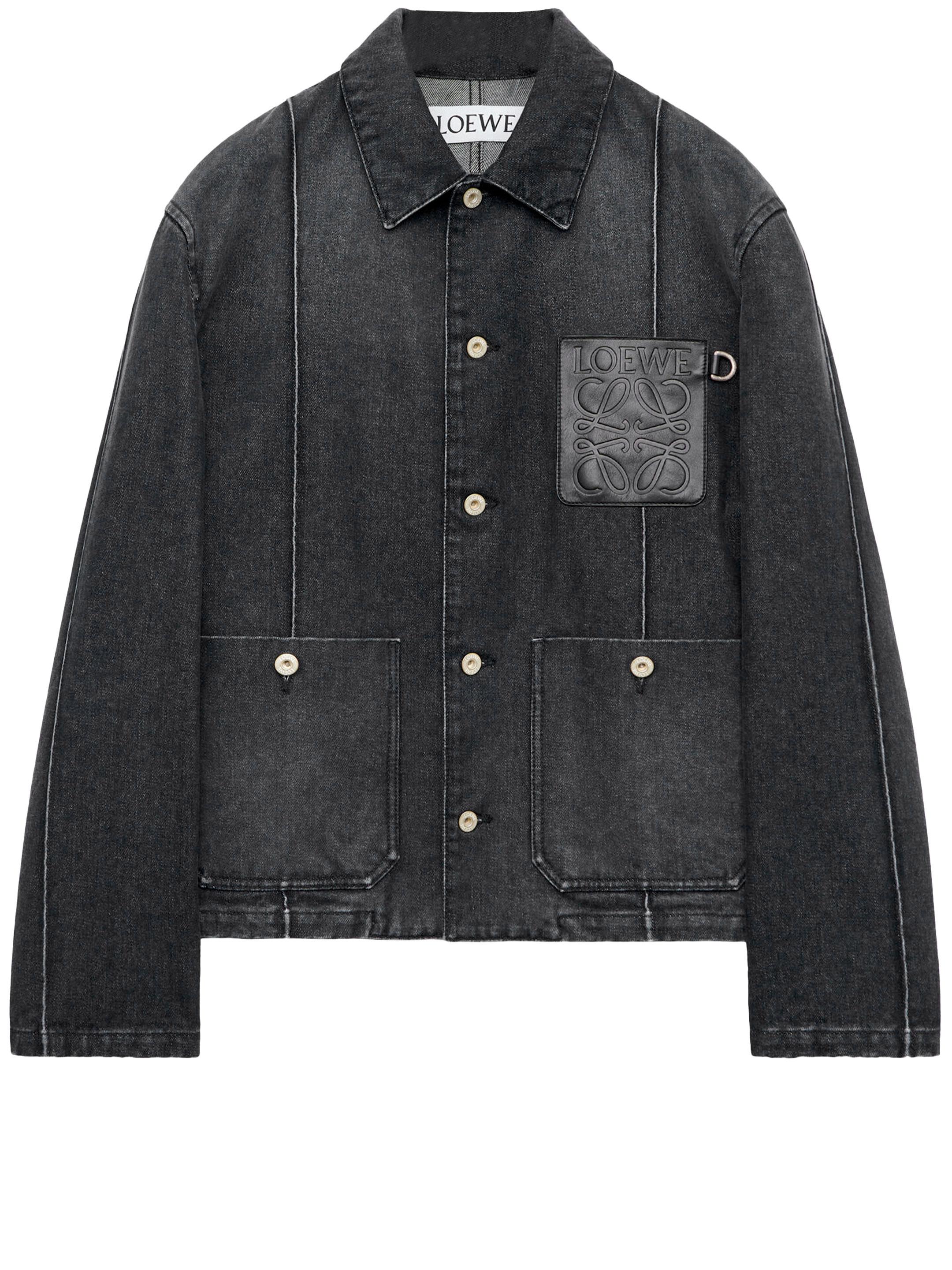 A*M様 LOEWE denim jacket black カバーオール 大戦 LOEWE Logo-Detailed Denim Jacket for Men | MR PORTER