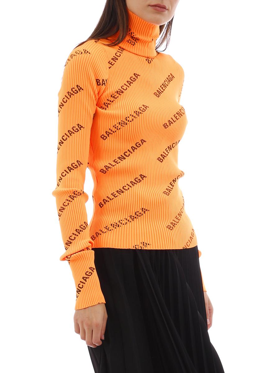 balenciaga orange sweater