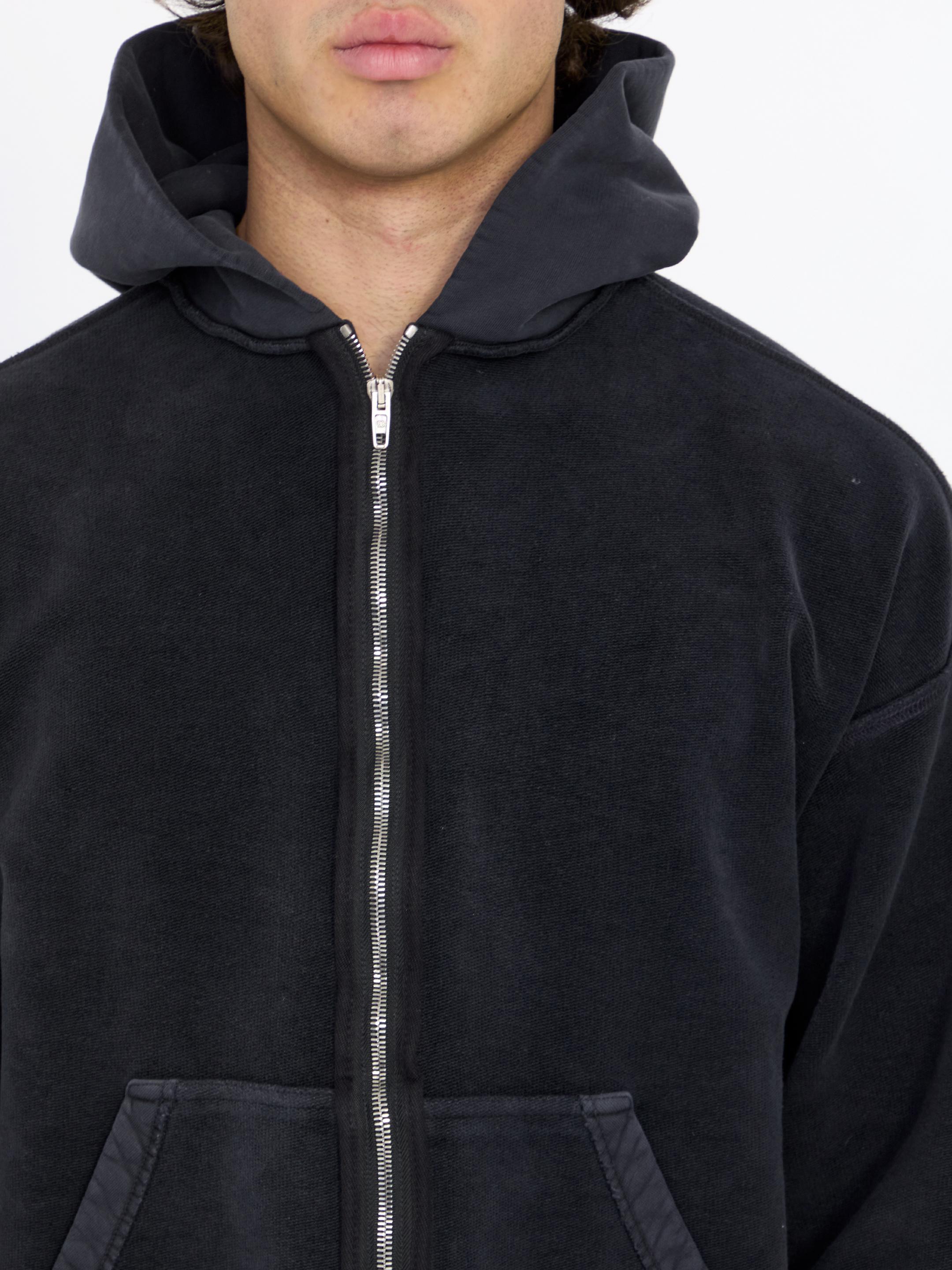 【バレンシアガ】Inside Out Medium Fit Hoodie フーディ ホワイト の ウィメンズ Loop Sports Icon Inside-Out Hoodie