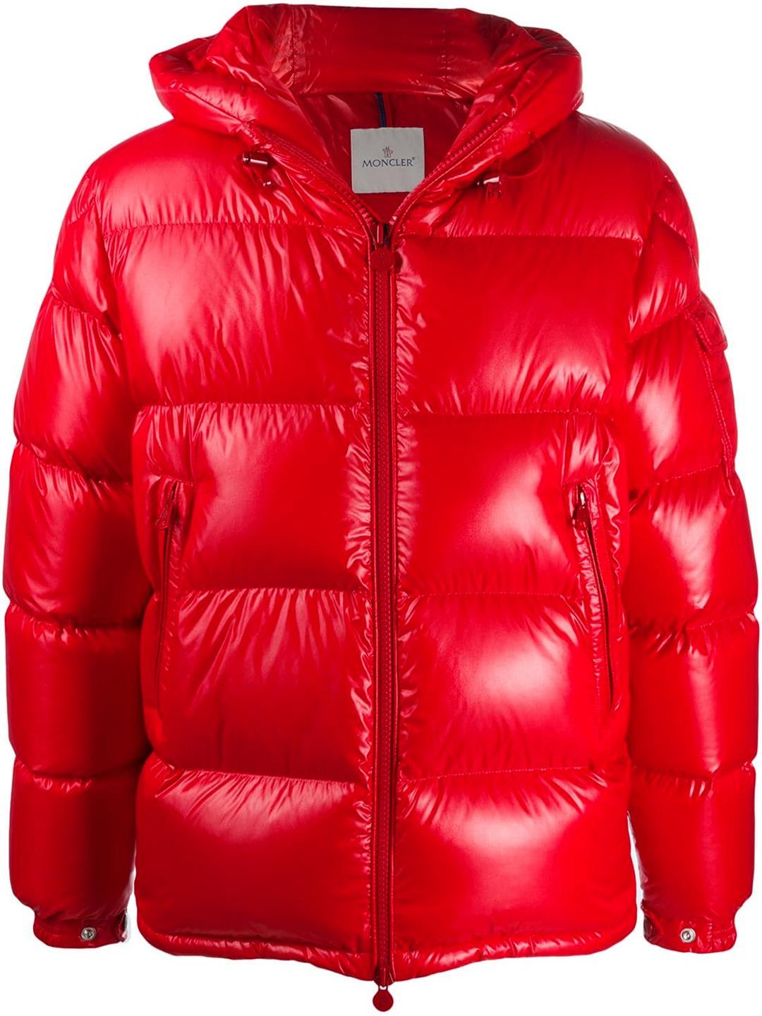Moncler Synthetic Puffer Down Jacket in Red for Men - Save 61% - Lyst